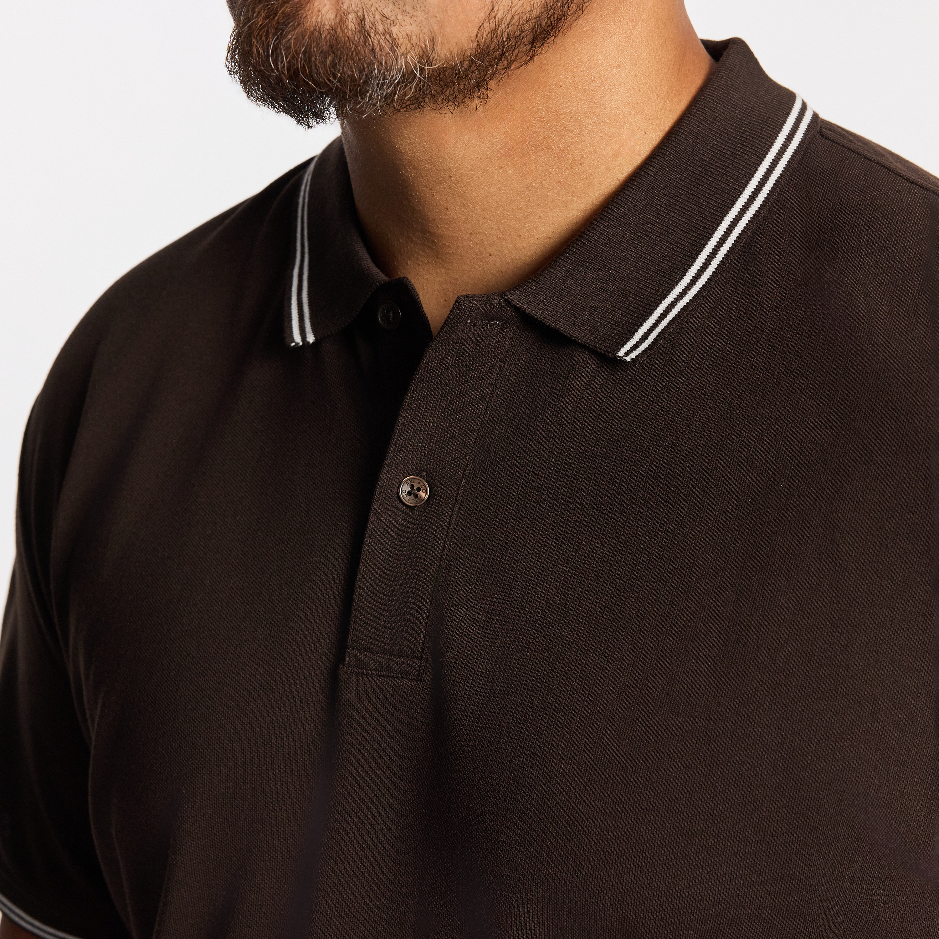 Brown Hogan Cotton Blend Polo Shirt