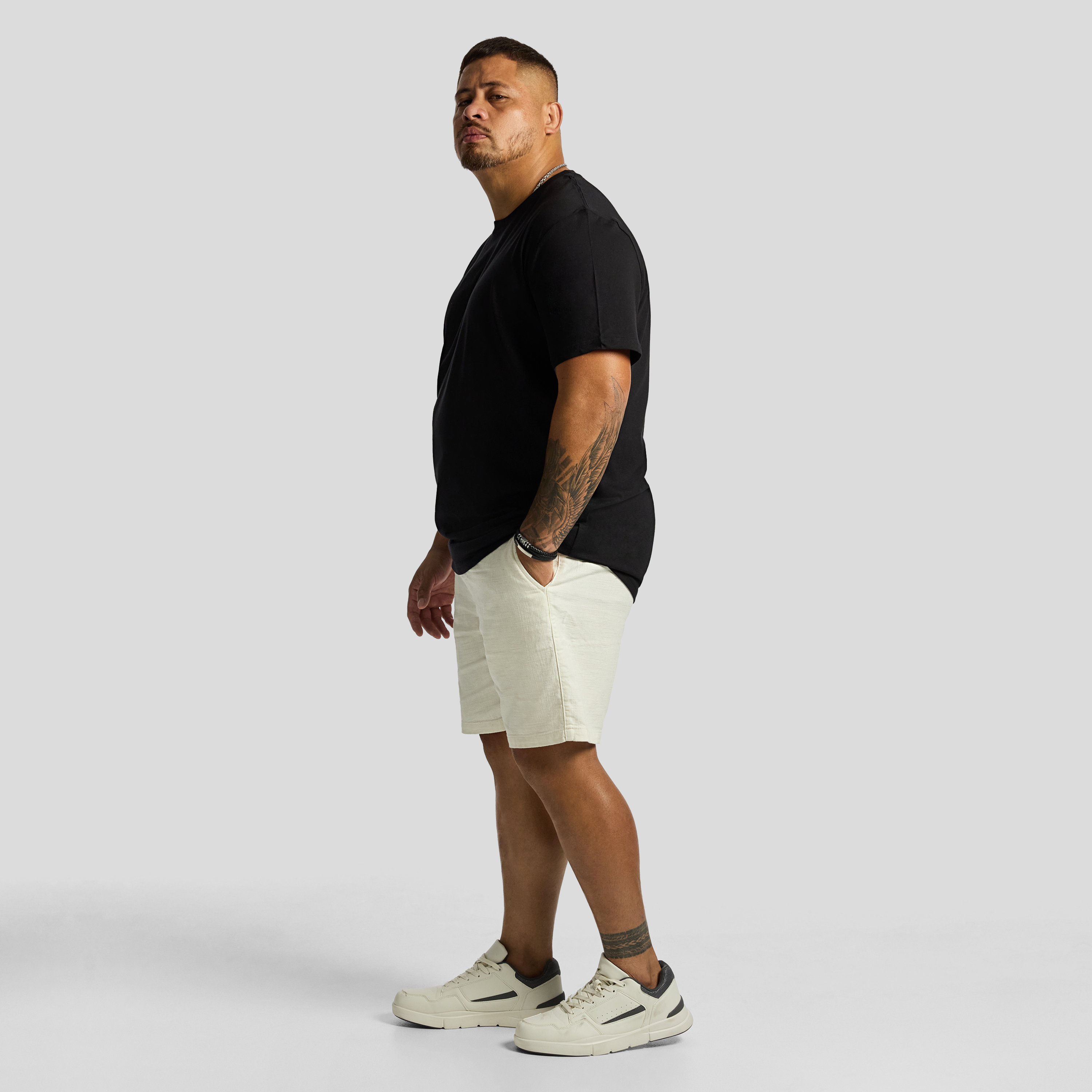 Off White Kai Textured Elastic Waist Short