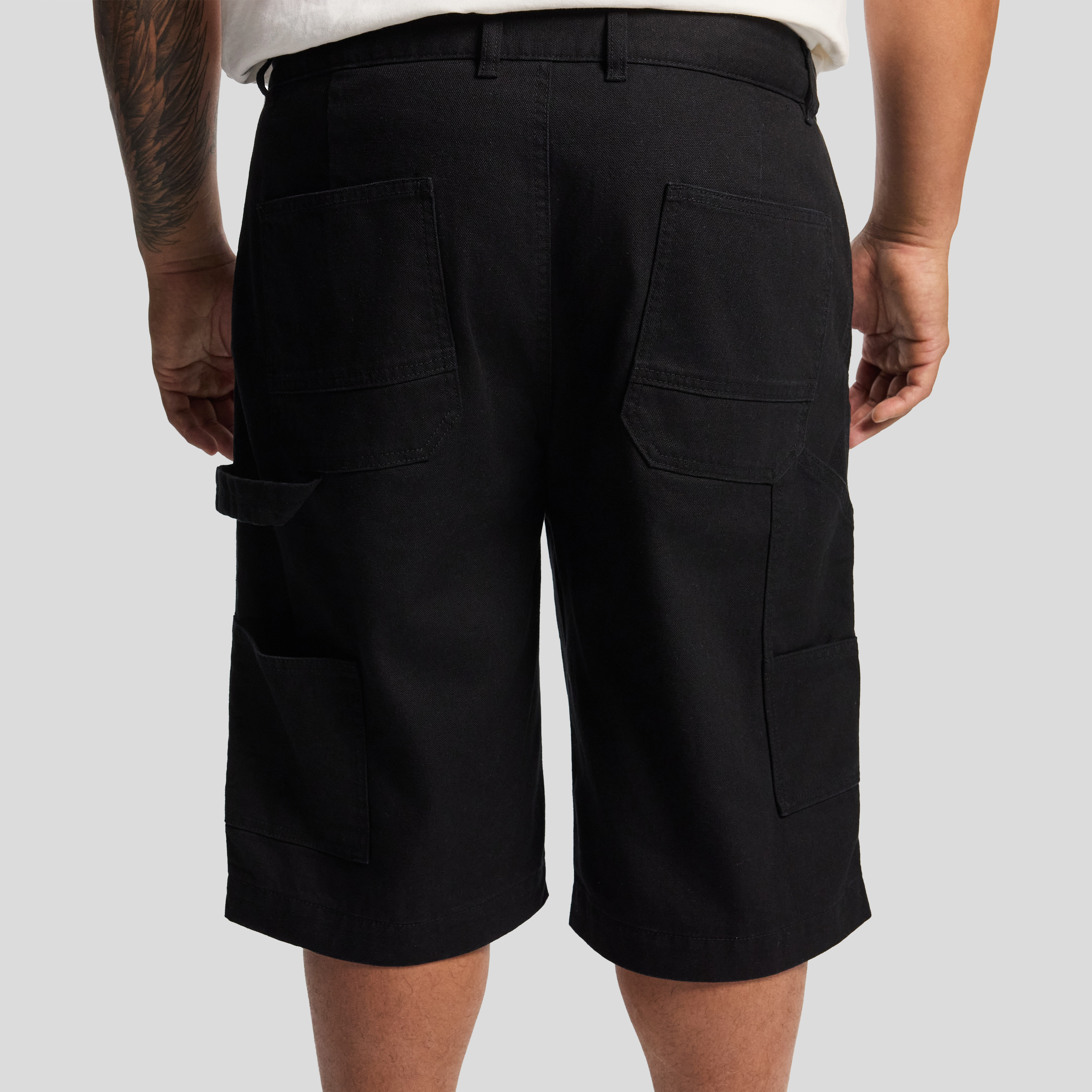 Black Nate Relaxed Carpenter Short