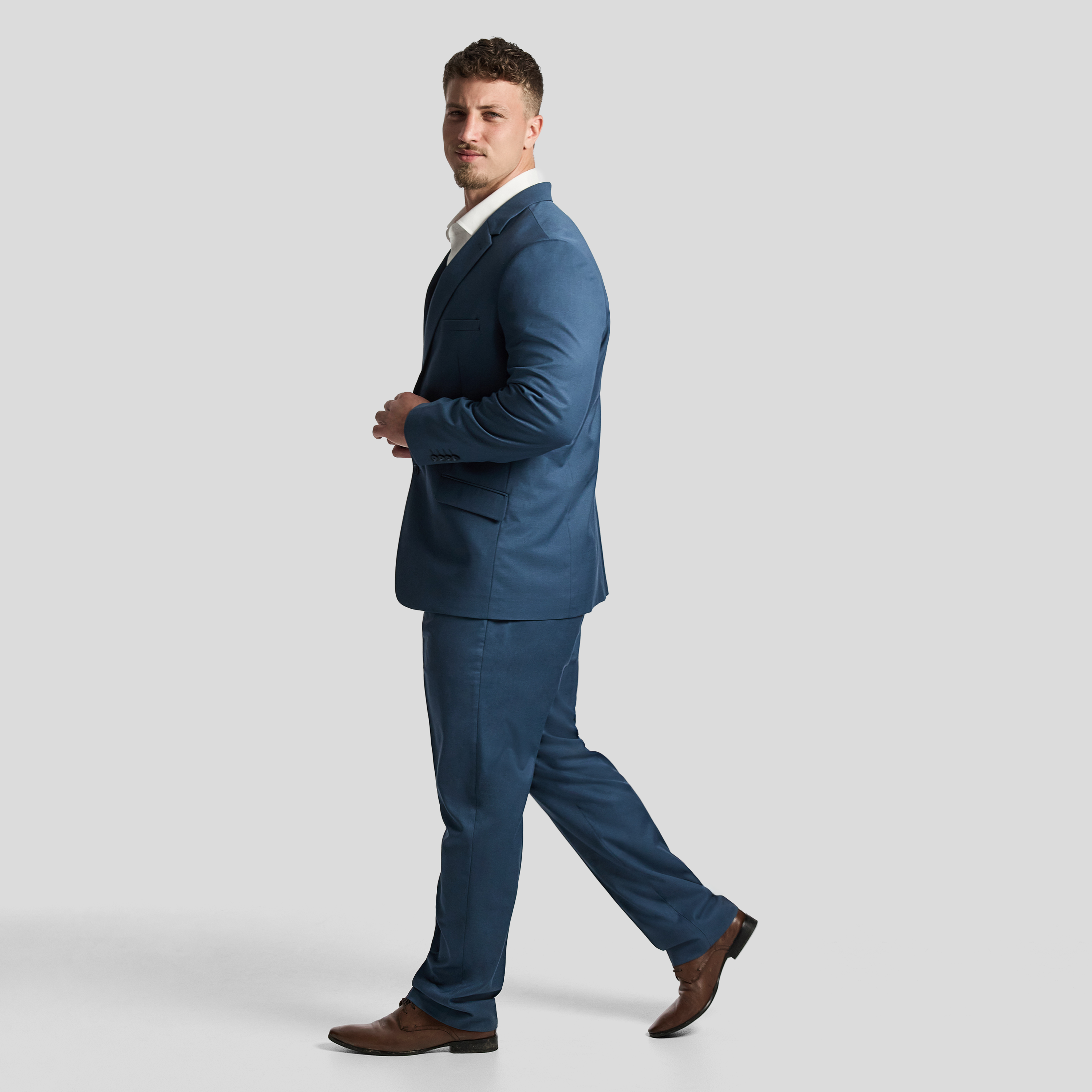Steel Blue Devon Stretch Classic Suit Jacket