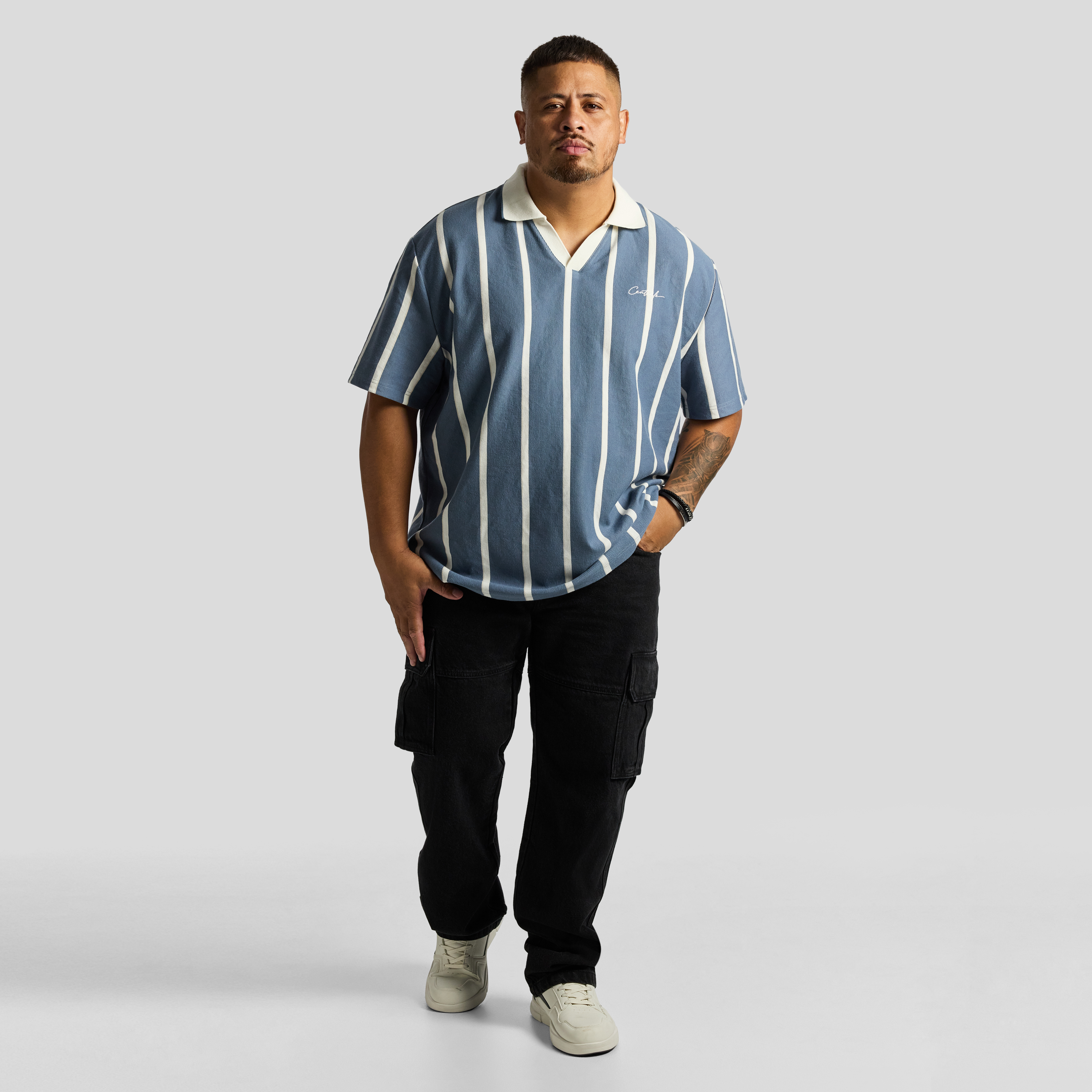 Blue Manly Relaxed Smart Polo