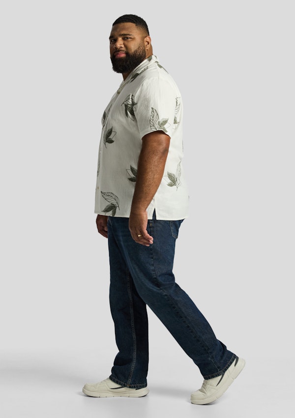 Off White Blake Embroidered Short Sleeve Shirt