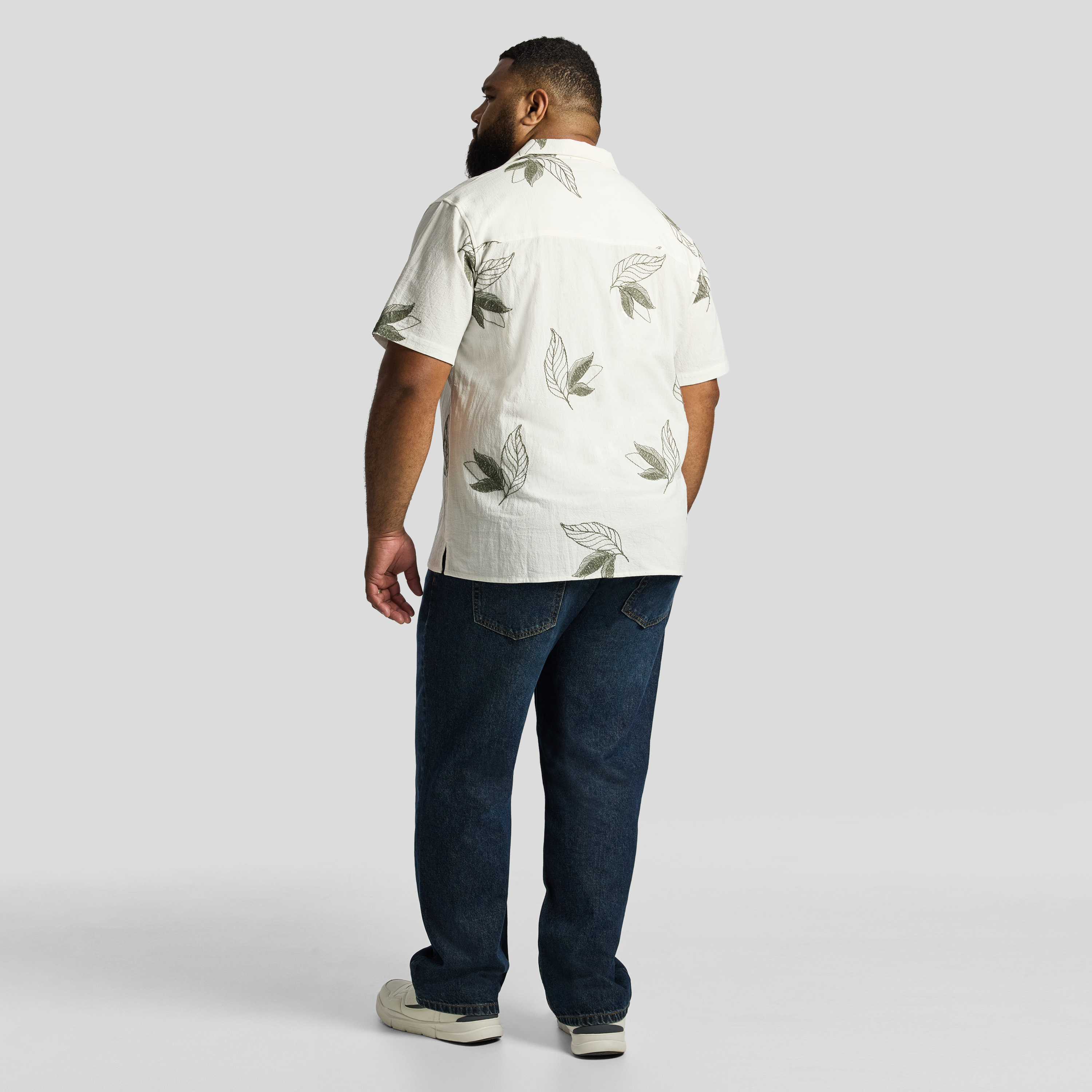 Off White Blake Embroidered Short Sleeve Shirt