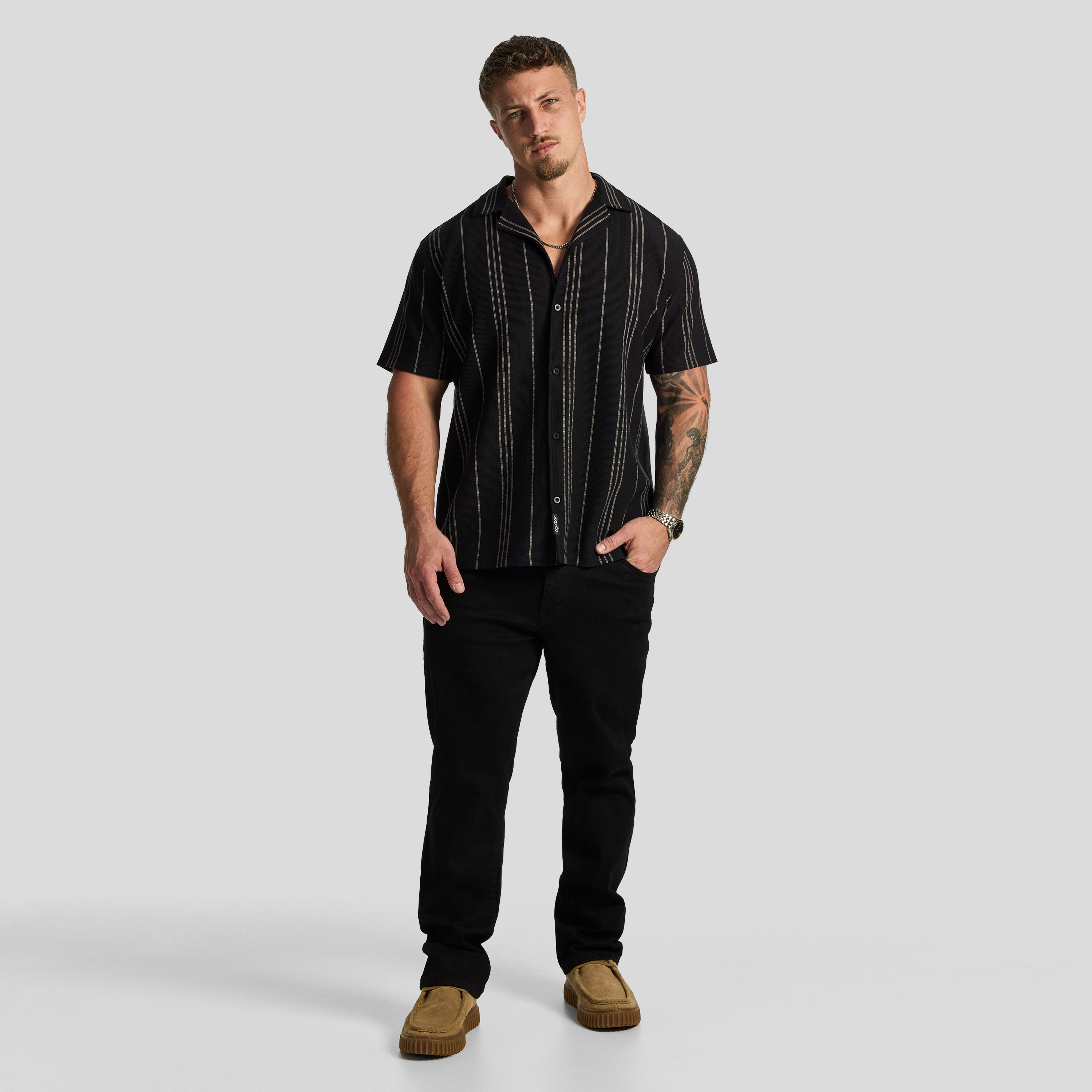 Black Ludlow Textured Shirt
