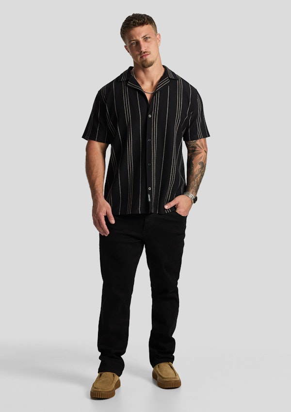 Black Ludlow Textured Shirt