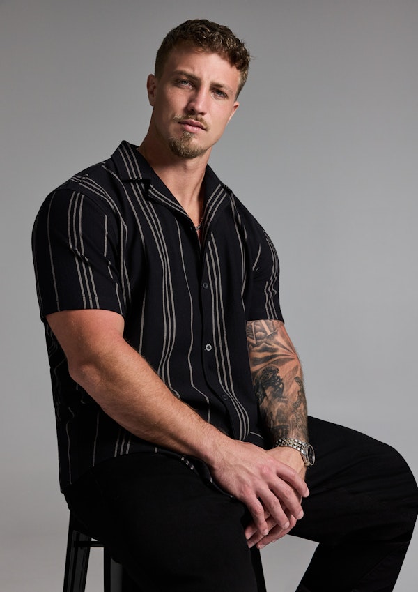 Black Ludlow Textured Shirt