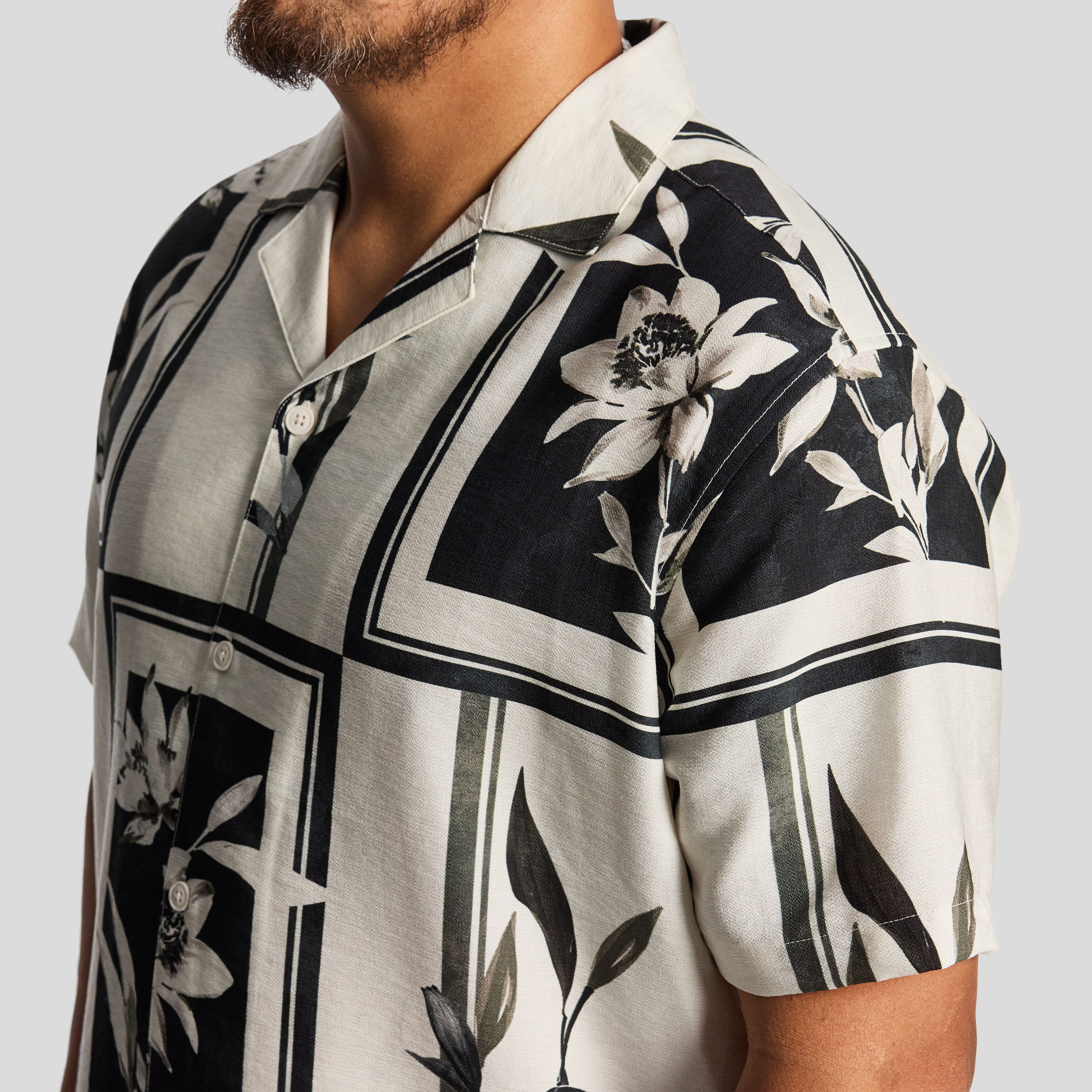 Sand Medlow Printed Short Sleeve Shirt