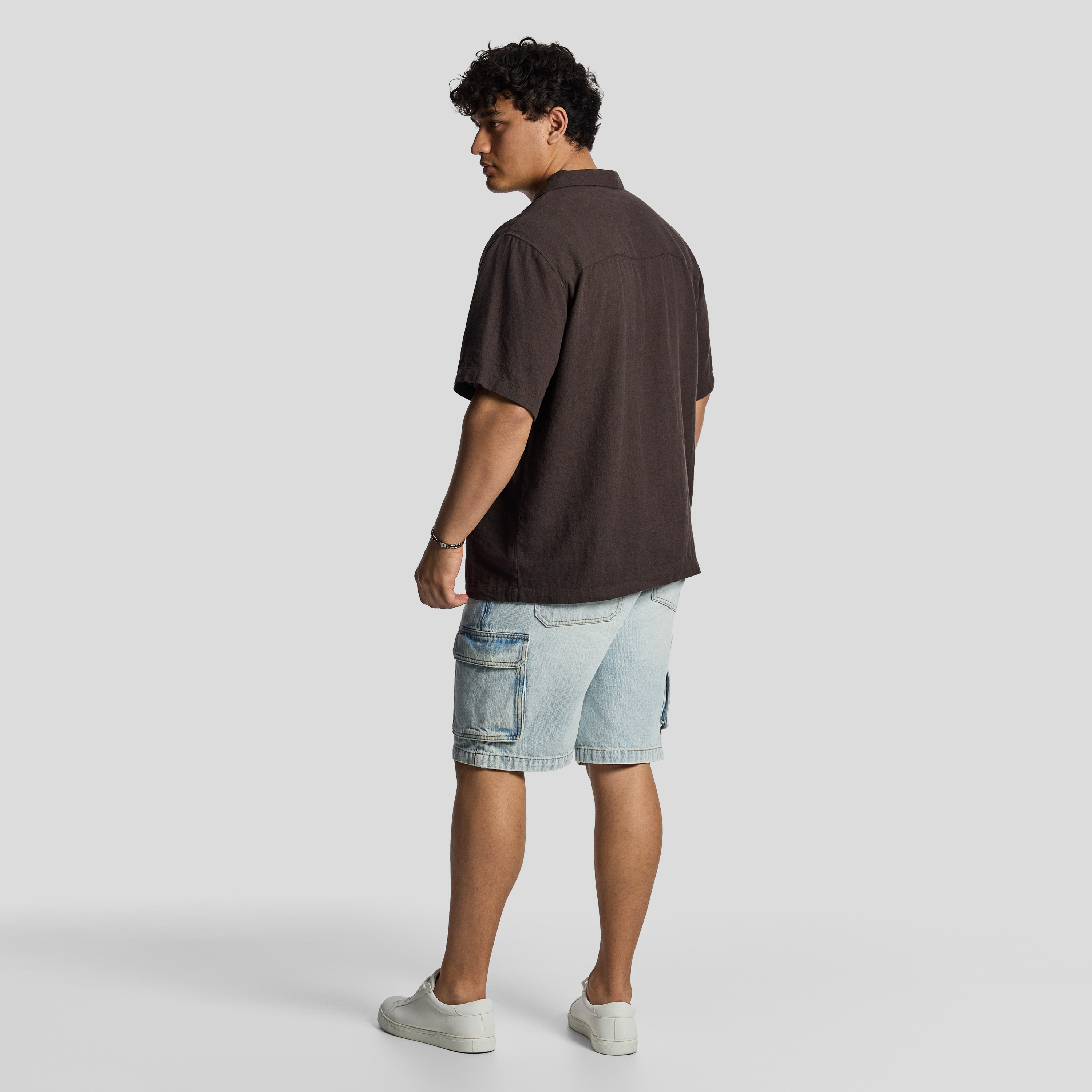 Chocolate Harbour Linen Blend Shirt