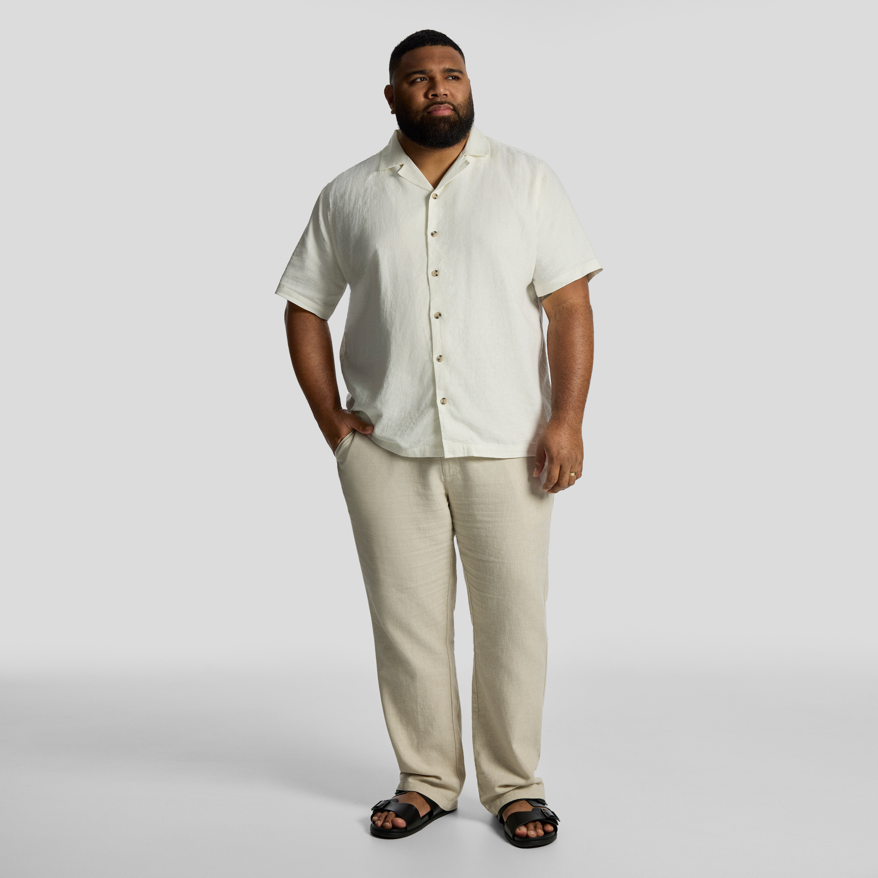 White Harbour Linen Blend Shirt
