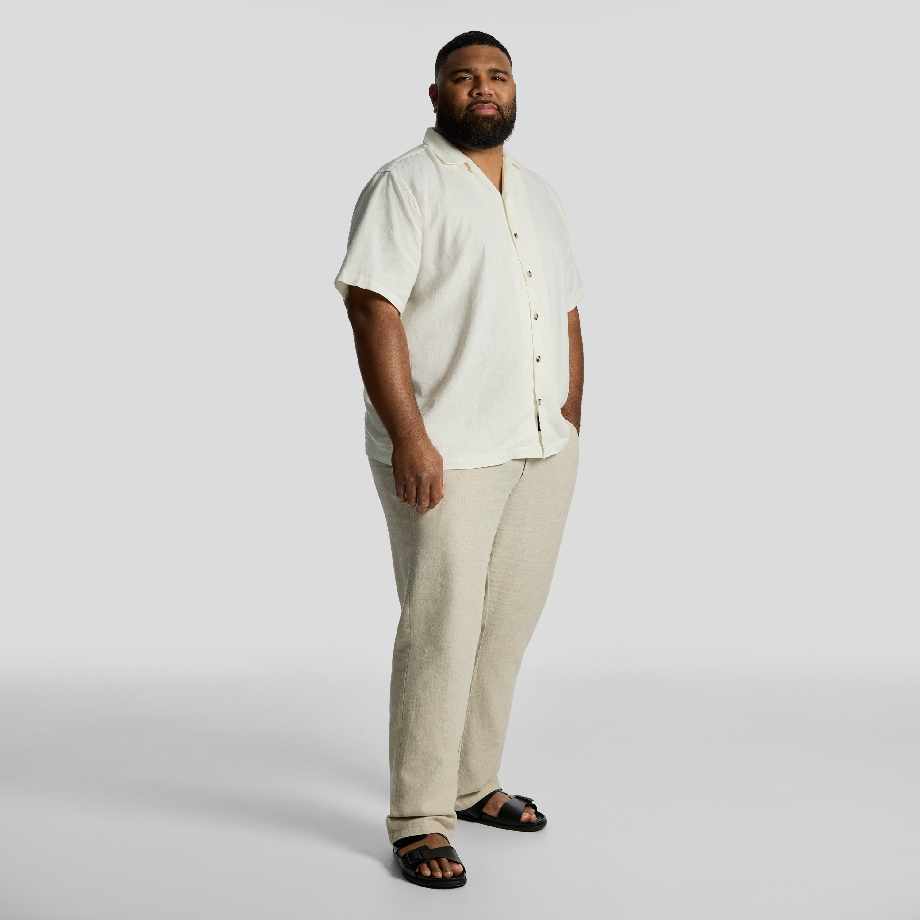 White Harbour Linen Blend Shirt