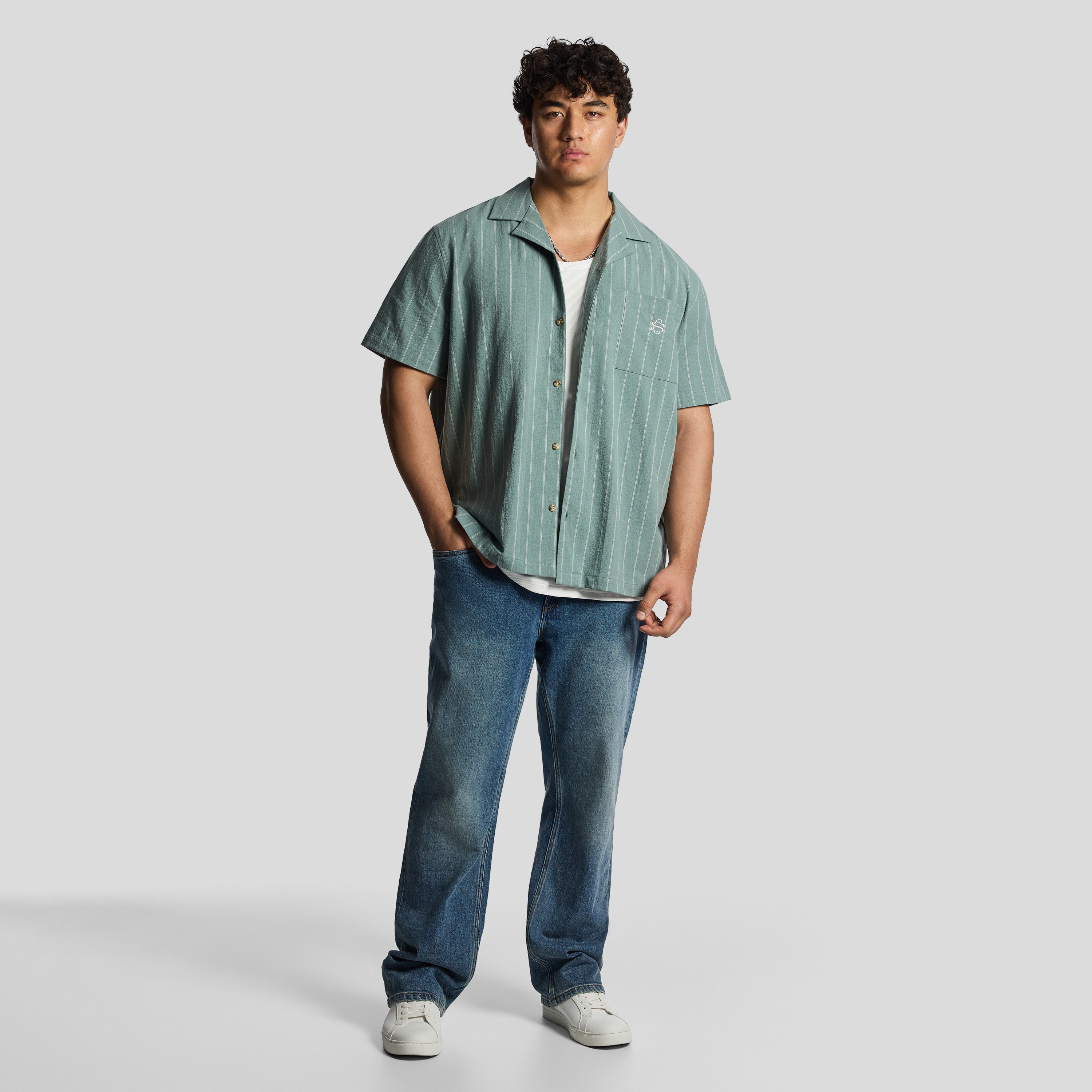 Light Green Form Relaxed Fit Shirt