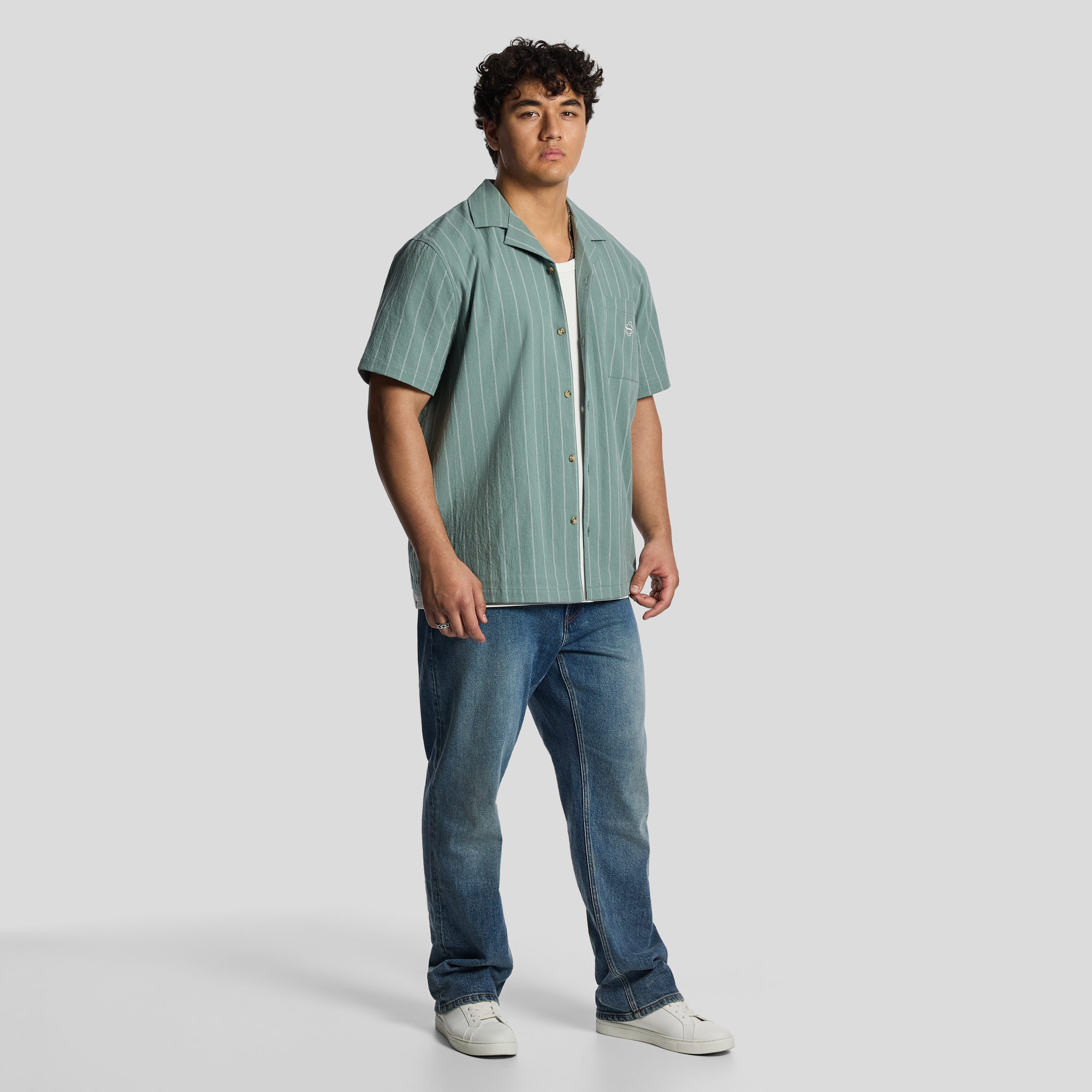Light Green Form Relaxed Fit Shirt