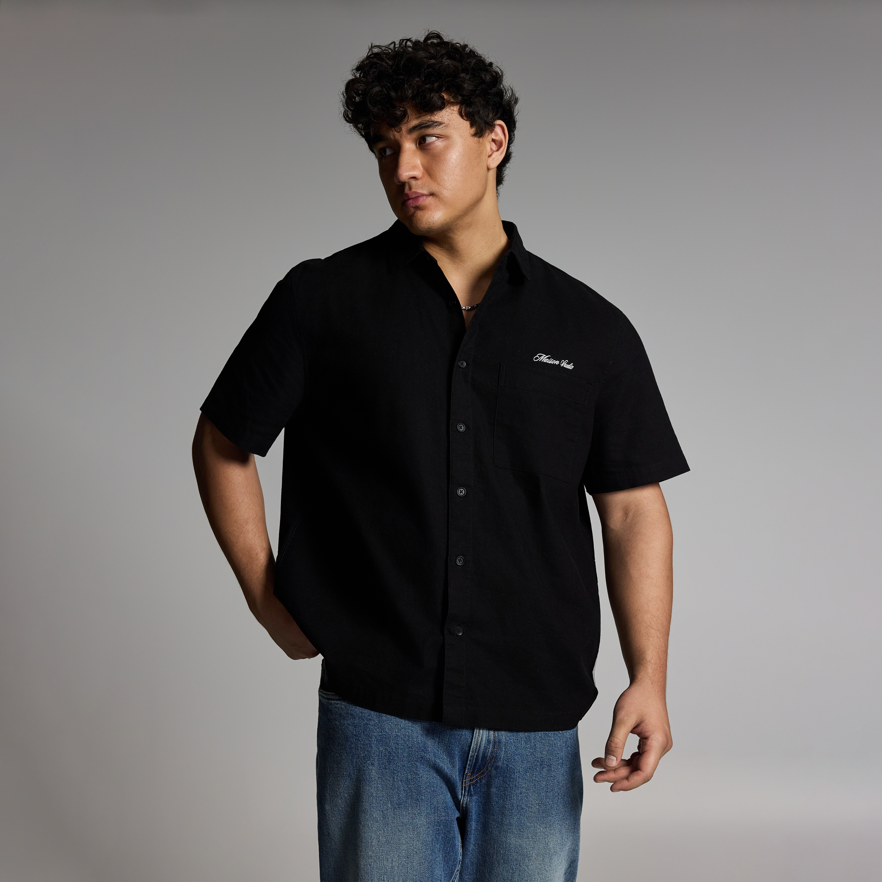 Black Apex Relaxed Fit Shirt