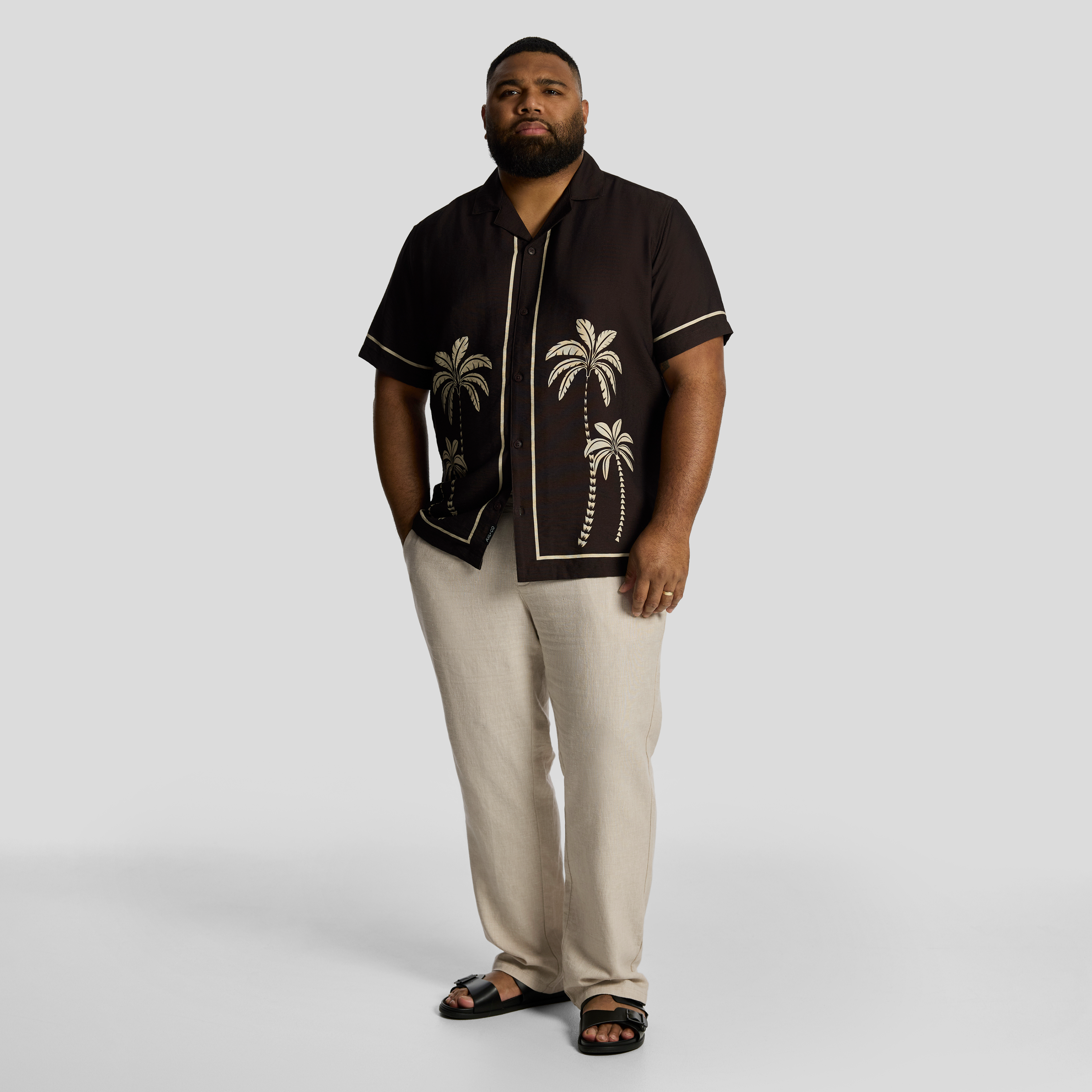 Chocolate Palmway Classic Fit Shirt