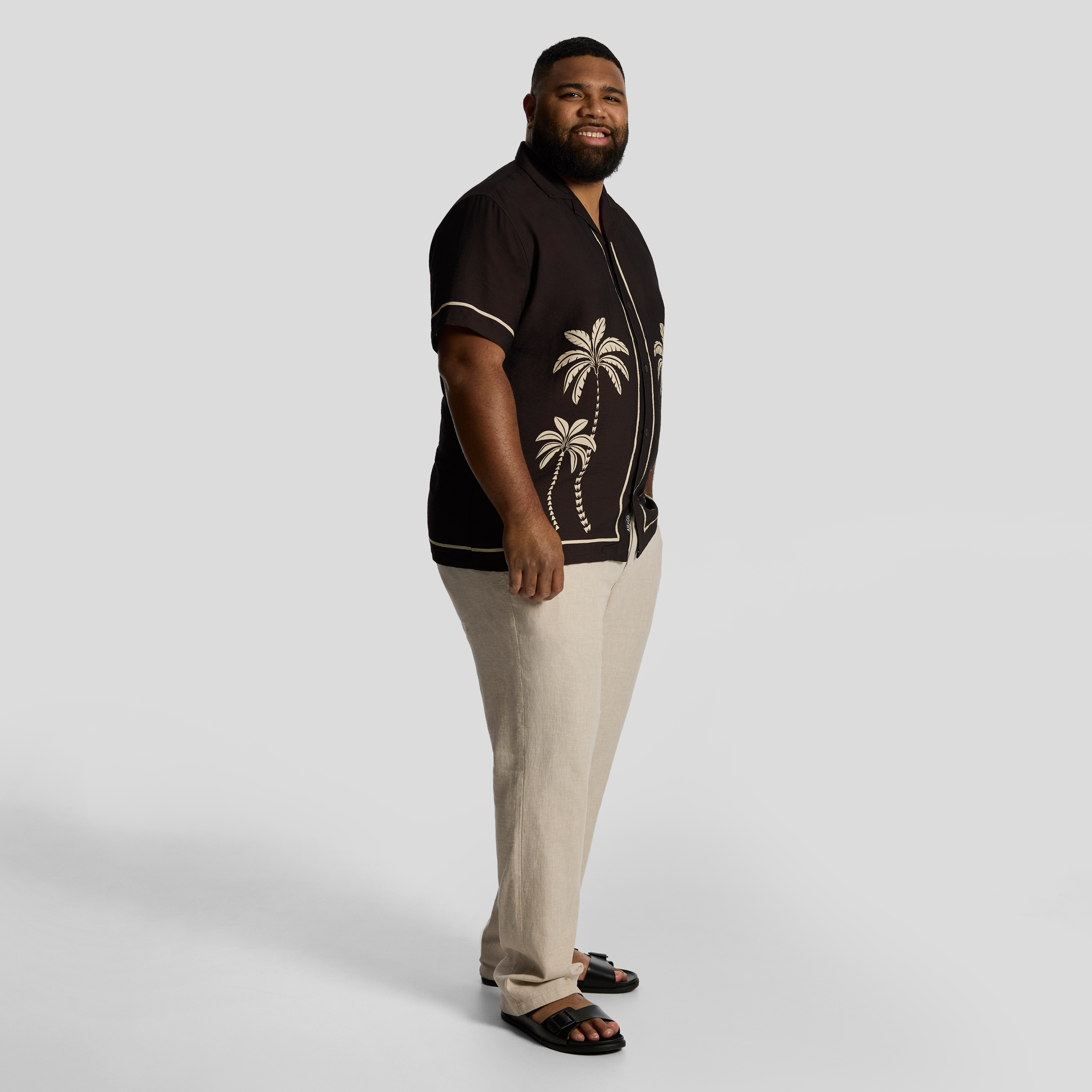 Chocolate Palmway Classic Fit Shirt