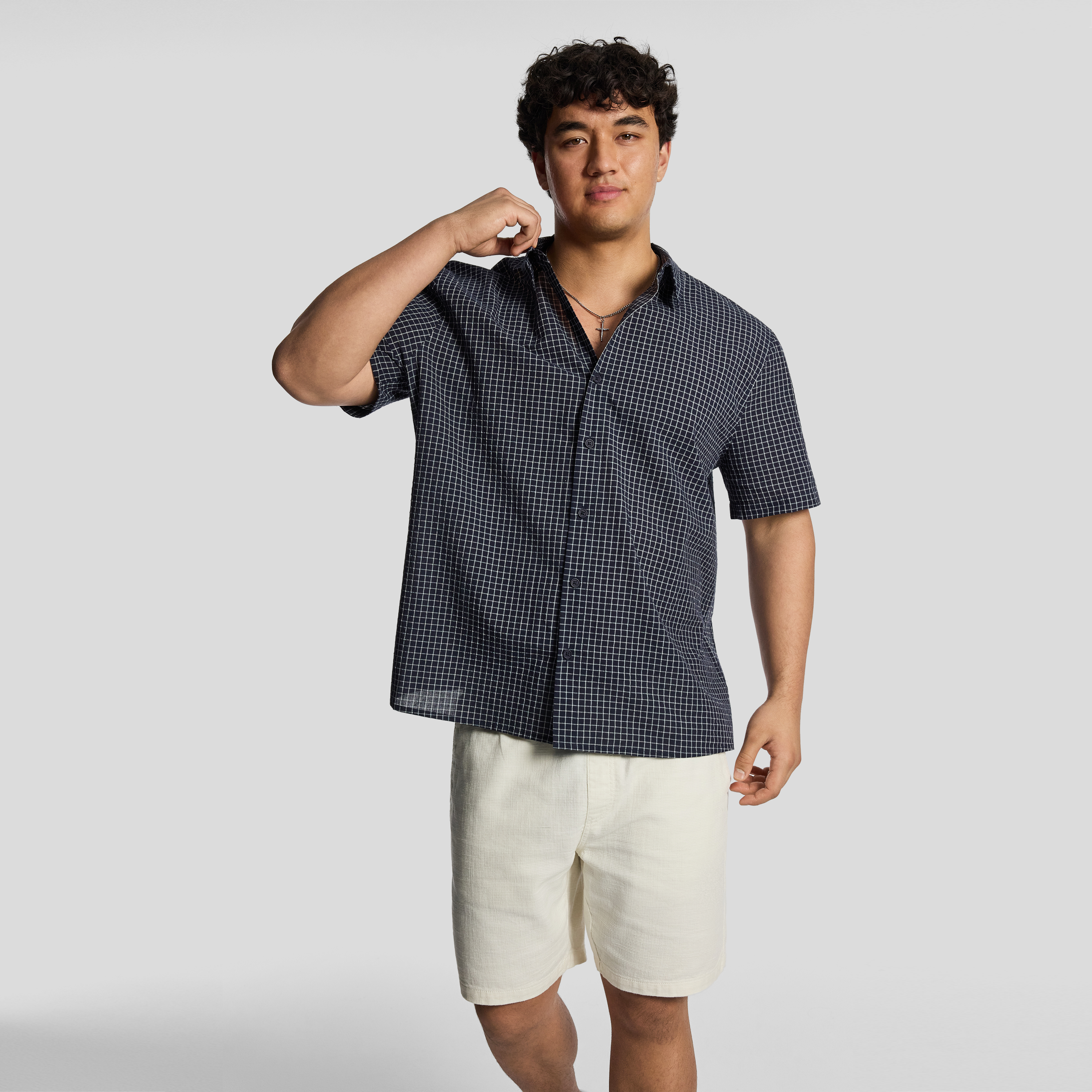 Navy Johnson Relaxed Fit Shirt