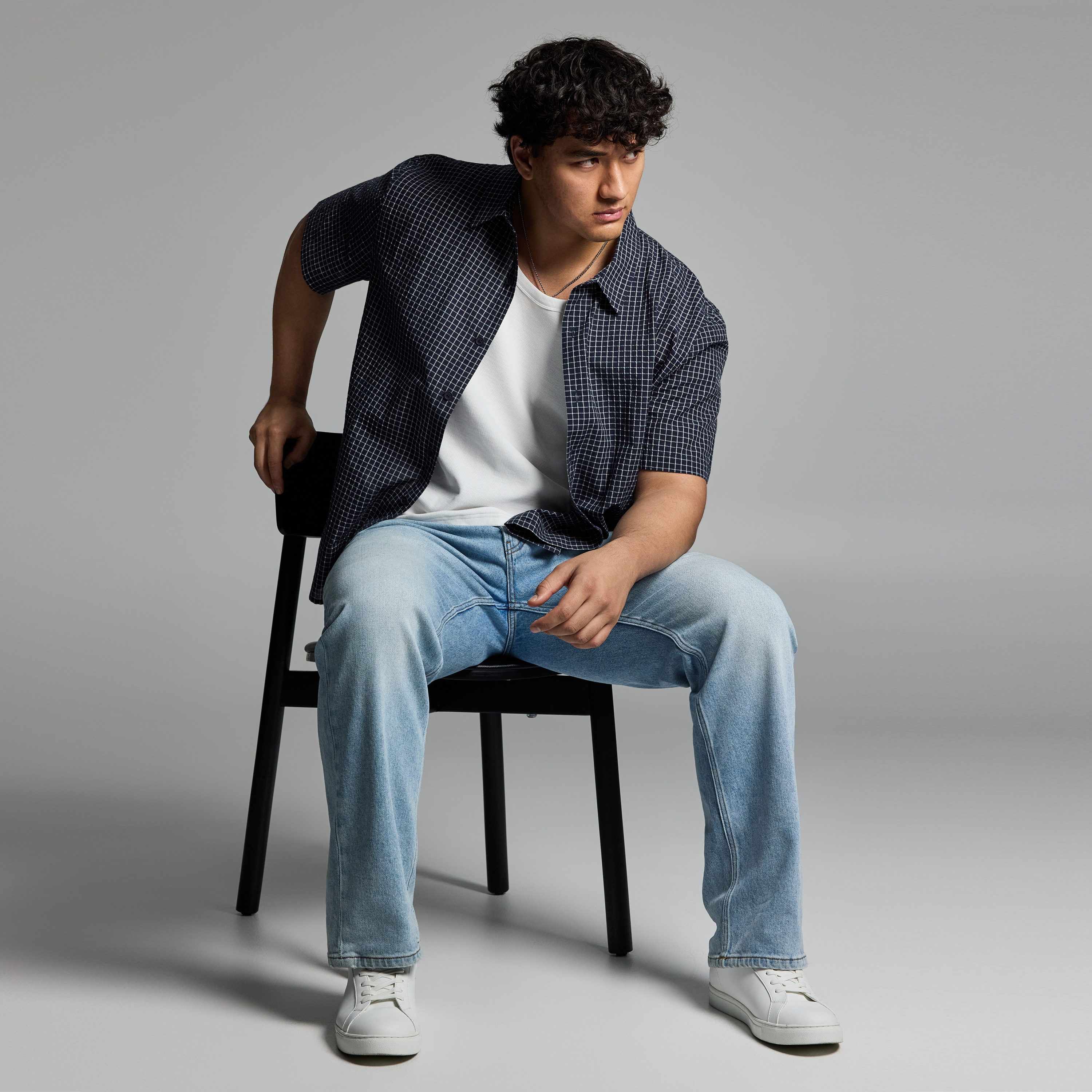 Navy Johnson Relaxed Fit Shirt