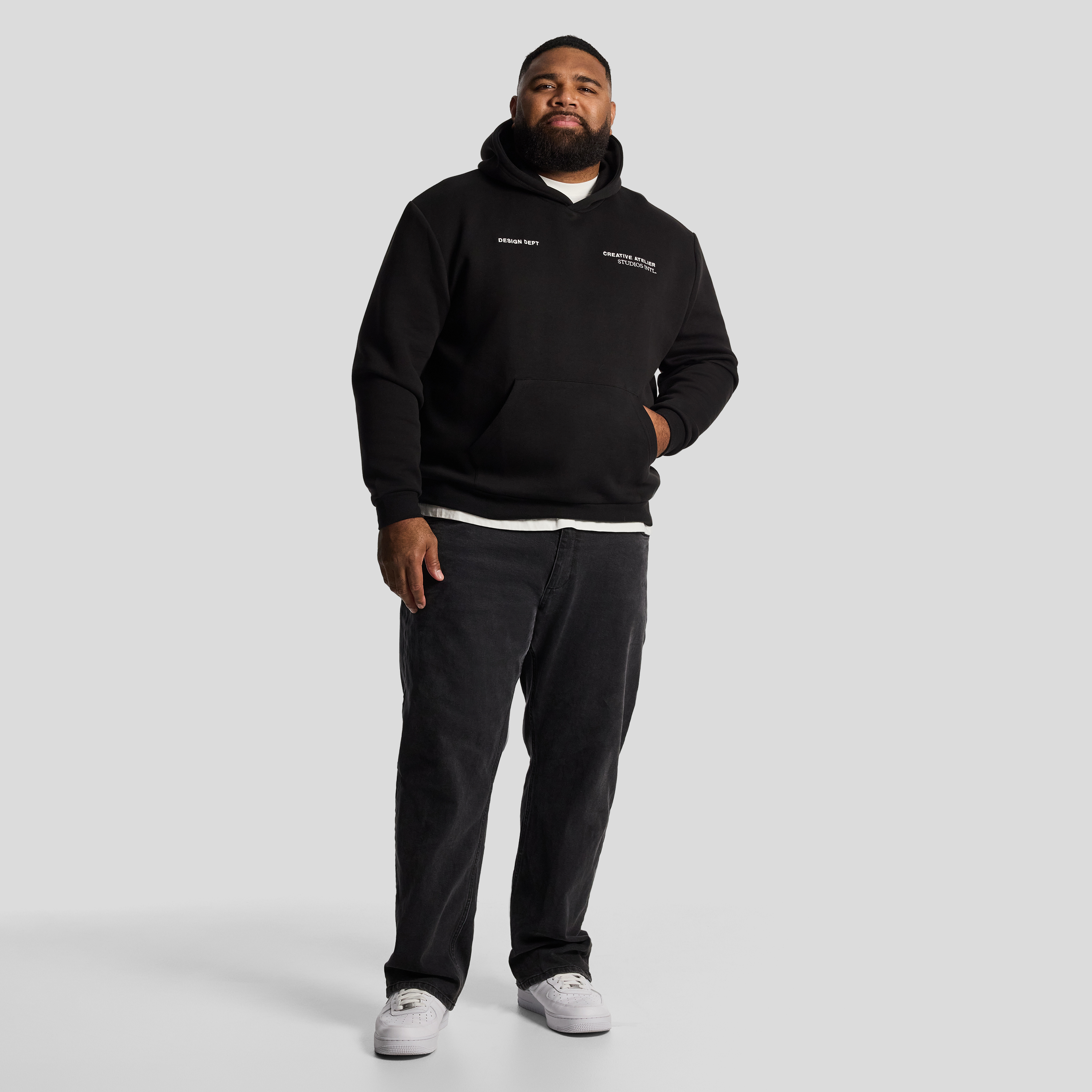 Black Studio Relaxed Hooded Sweat