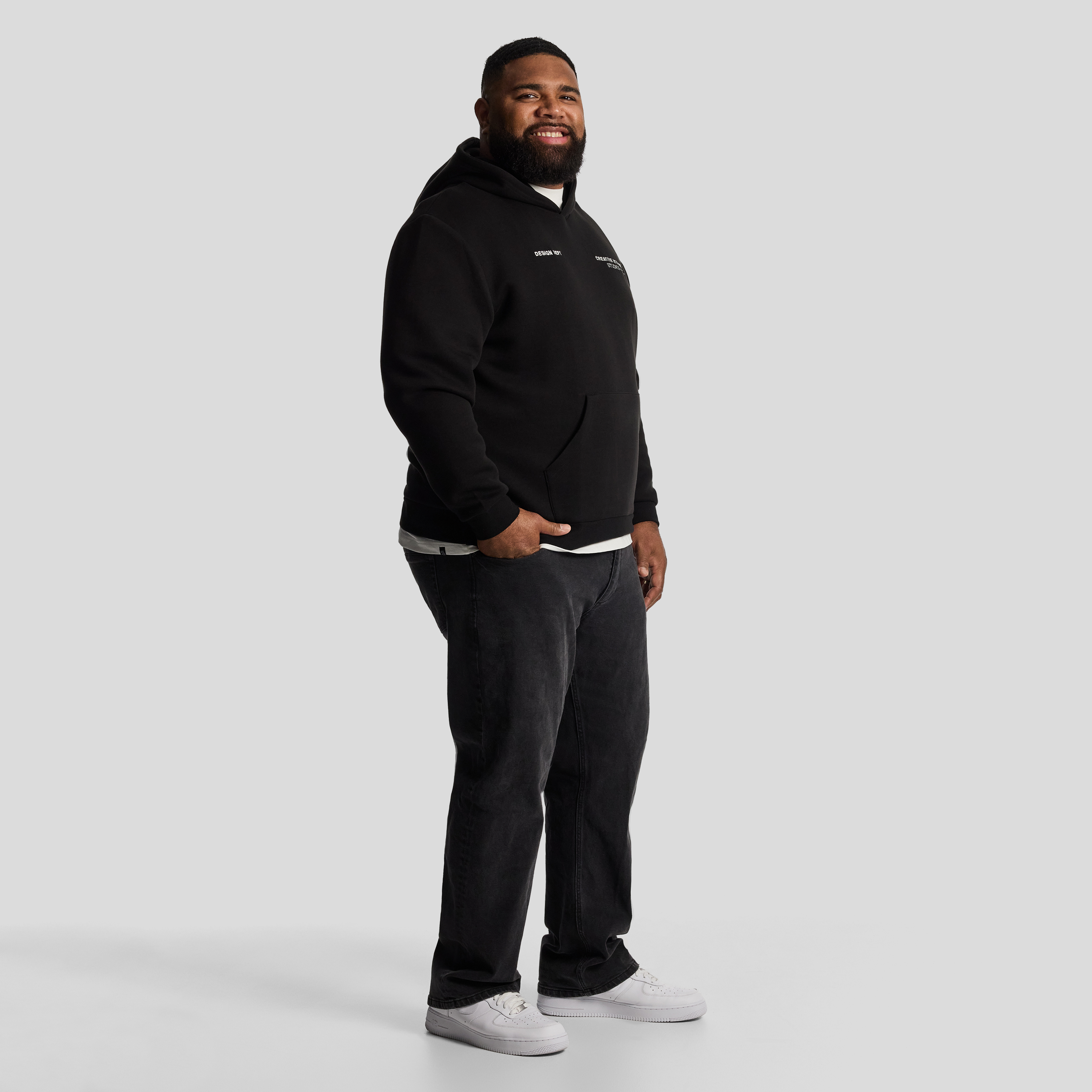Black Studio Relaxed Hooded Sweat