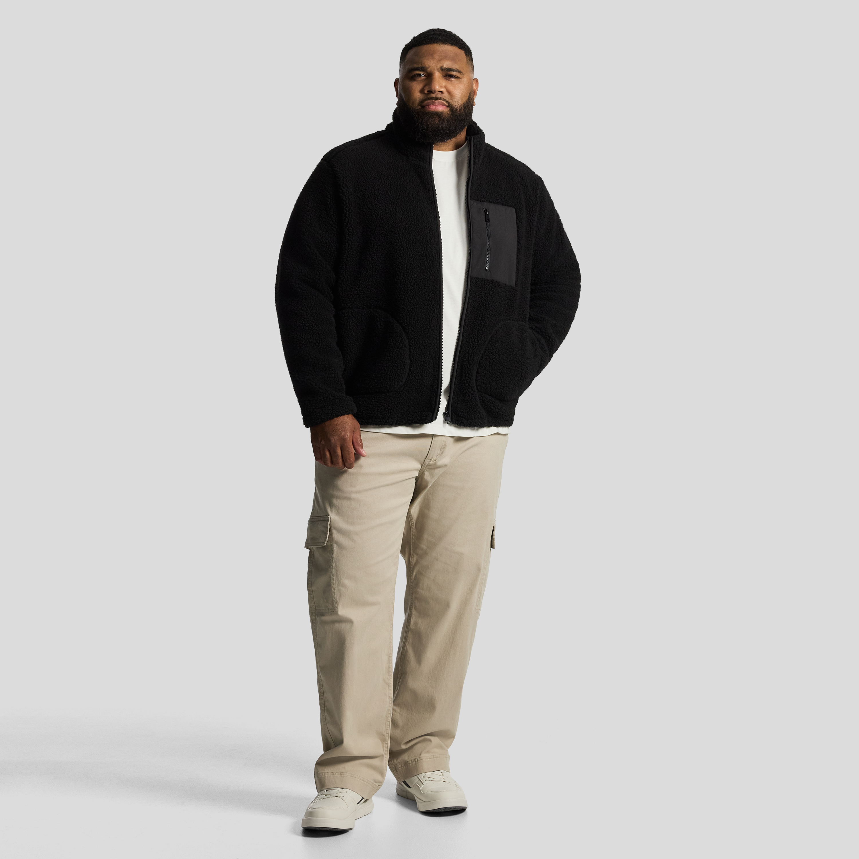 Black Teddy Zip Through Sweat