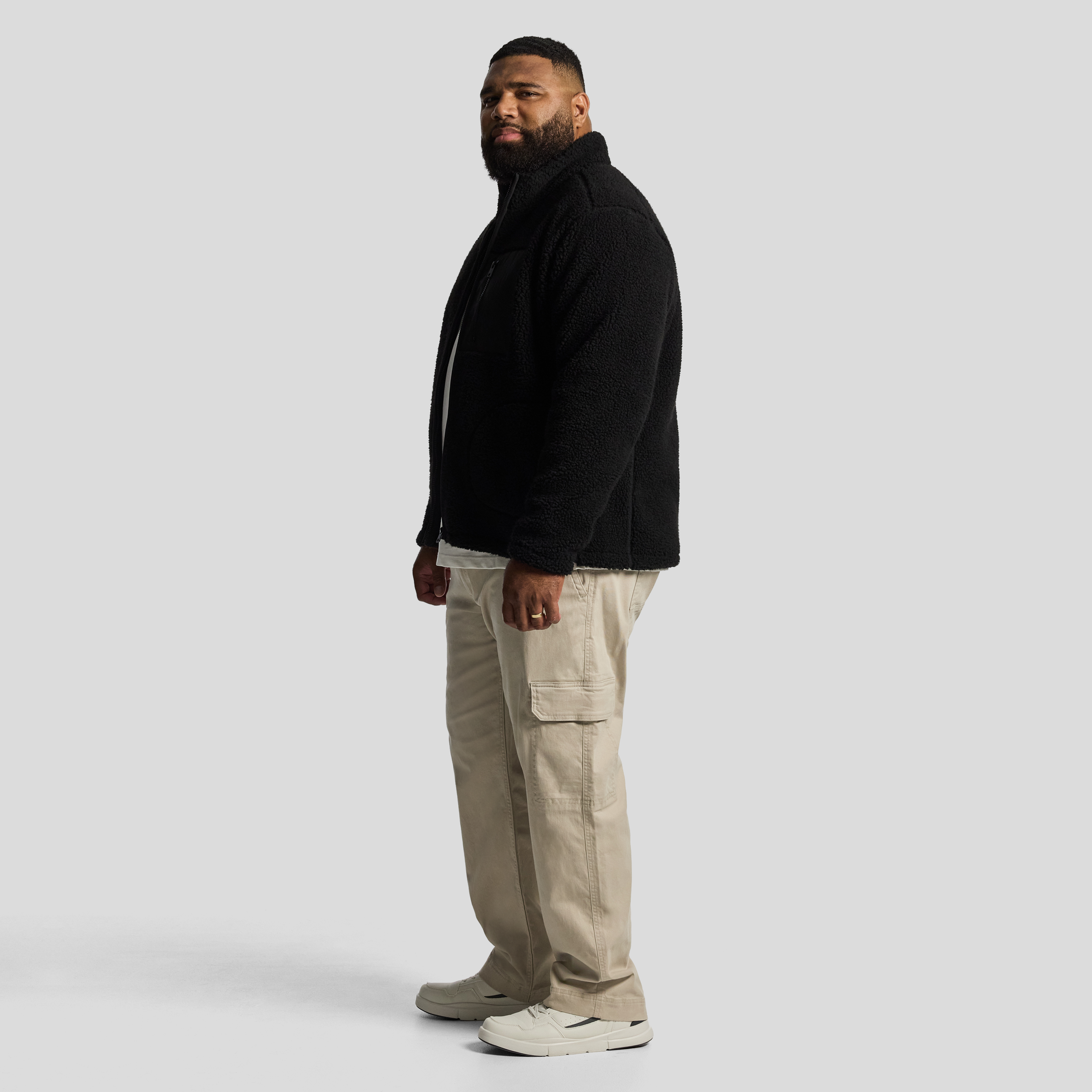 Black Teddy Zip Through Sweat