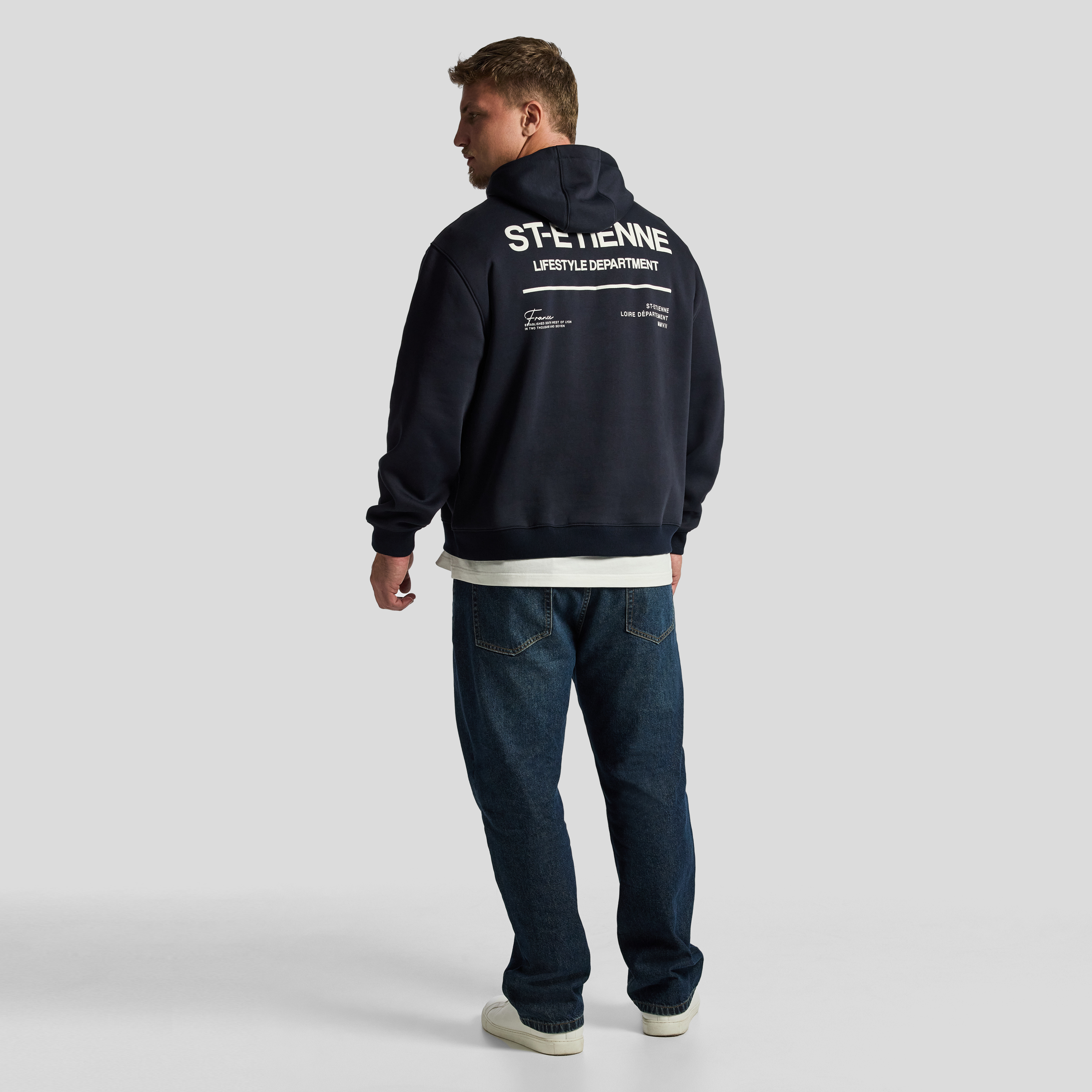 Navy Scott Relaxed Pullover Sweat