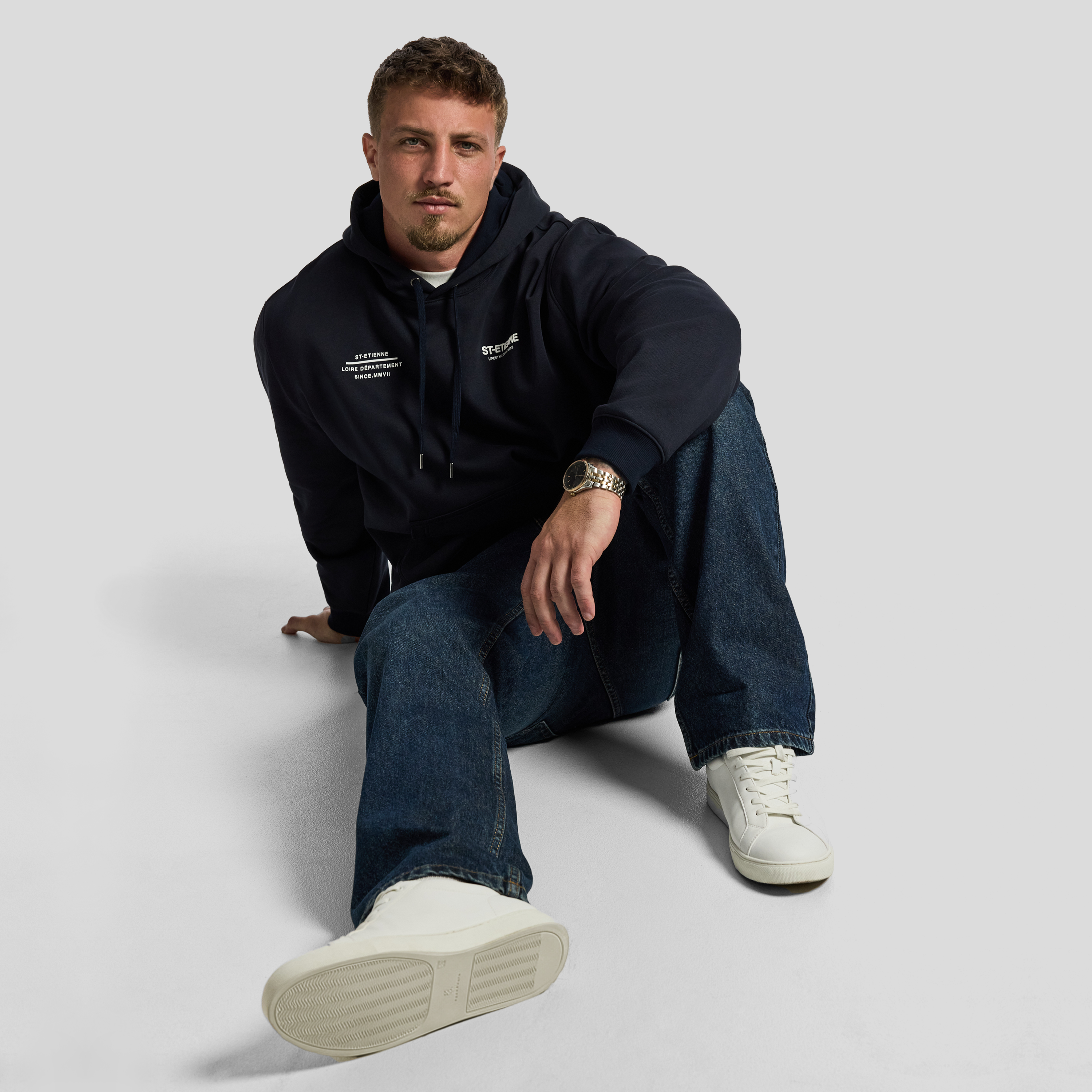 Navy Scott Relaxed Pullover Sweat