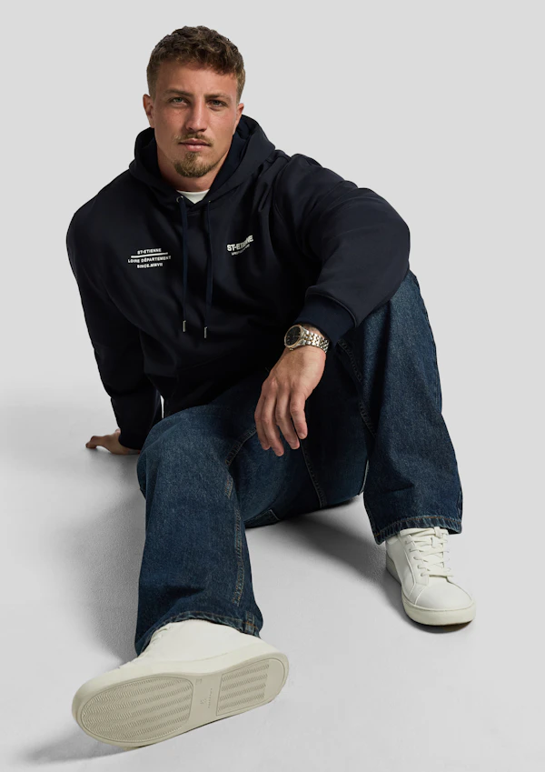 Navy Scott Relaxed Pullover Sweat