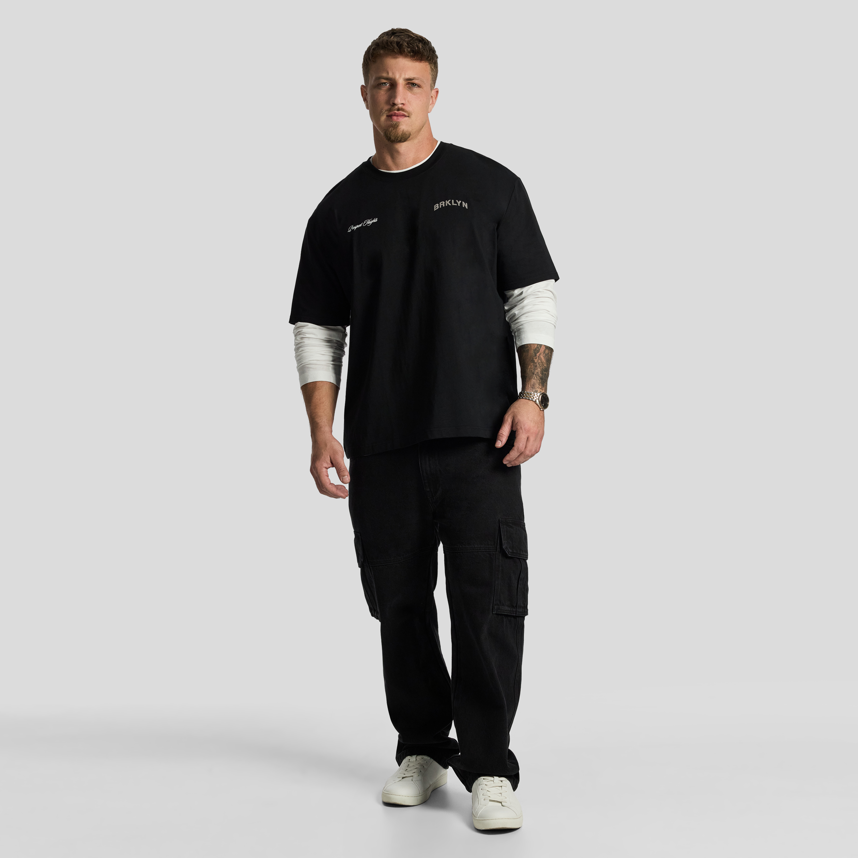 Black Prospect Relaxed Crew Neck Tee