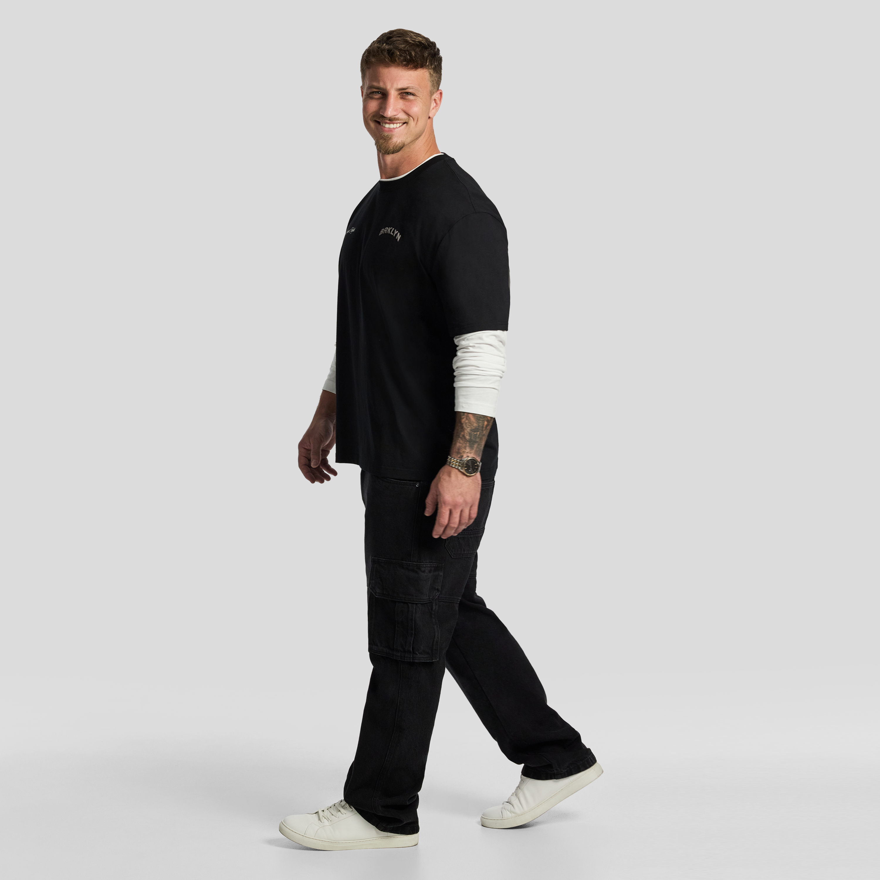 Black Prospect Relaxed Crew Neck Tee