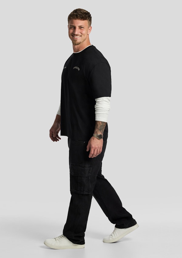 Black Prospect Relaxed Crew Neck Tee