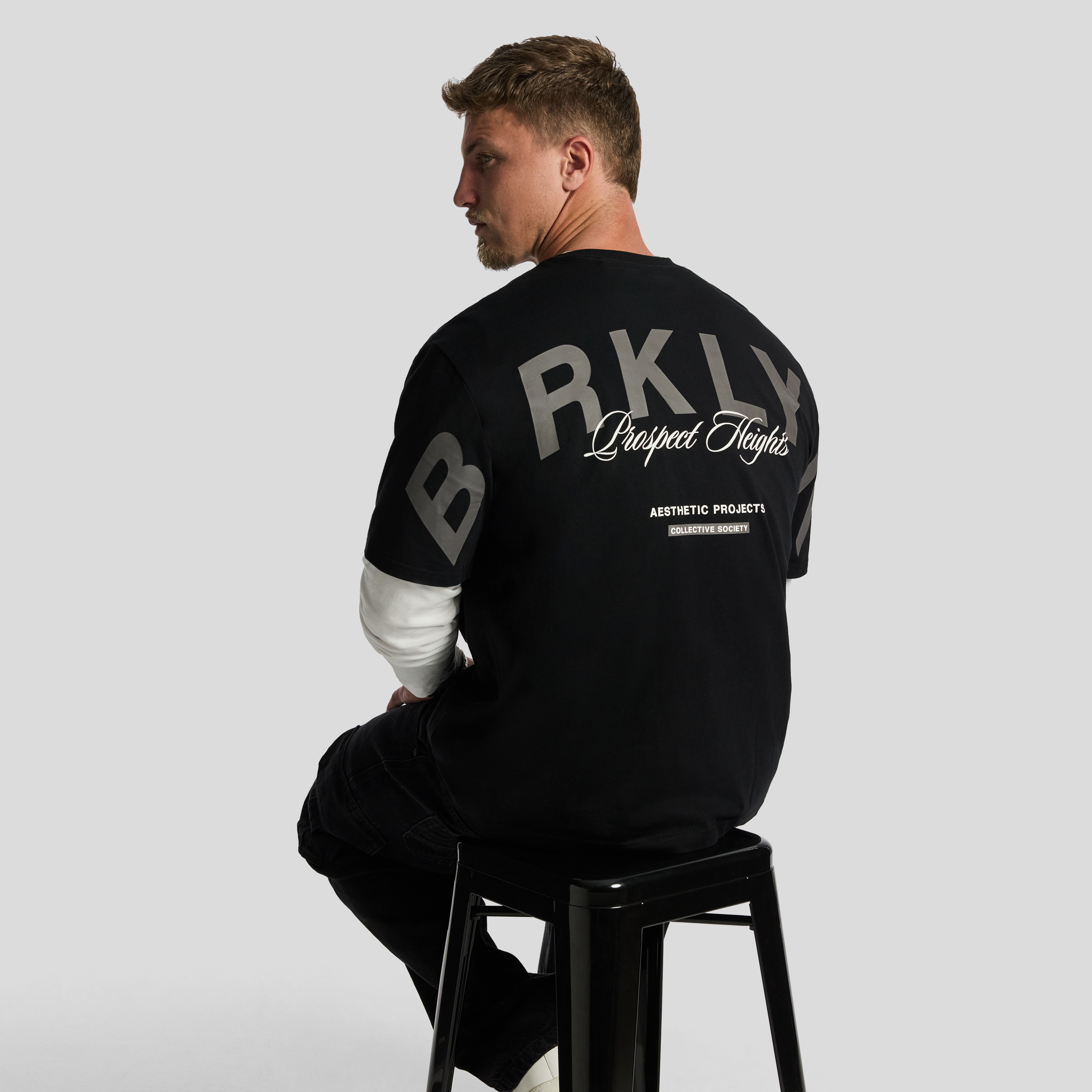 Black Prospect Relaxed Crew Neck Tee