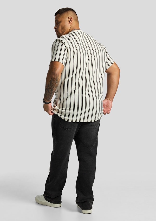 Ecru Lucan Stripe Crew Tee