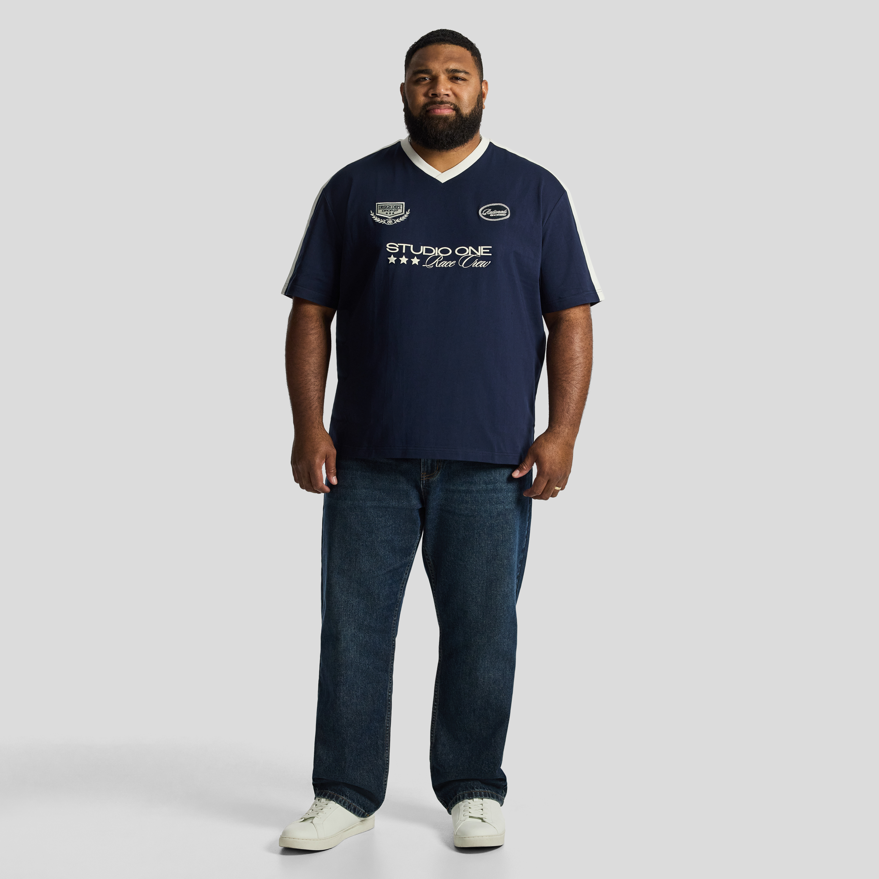 Navy Rationale Relaxed Crew Tee