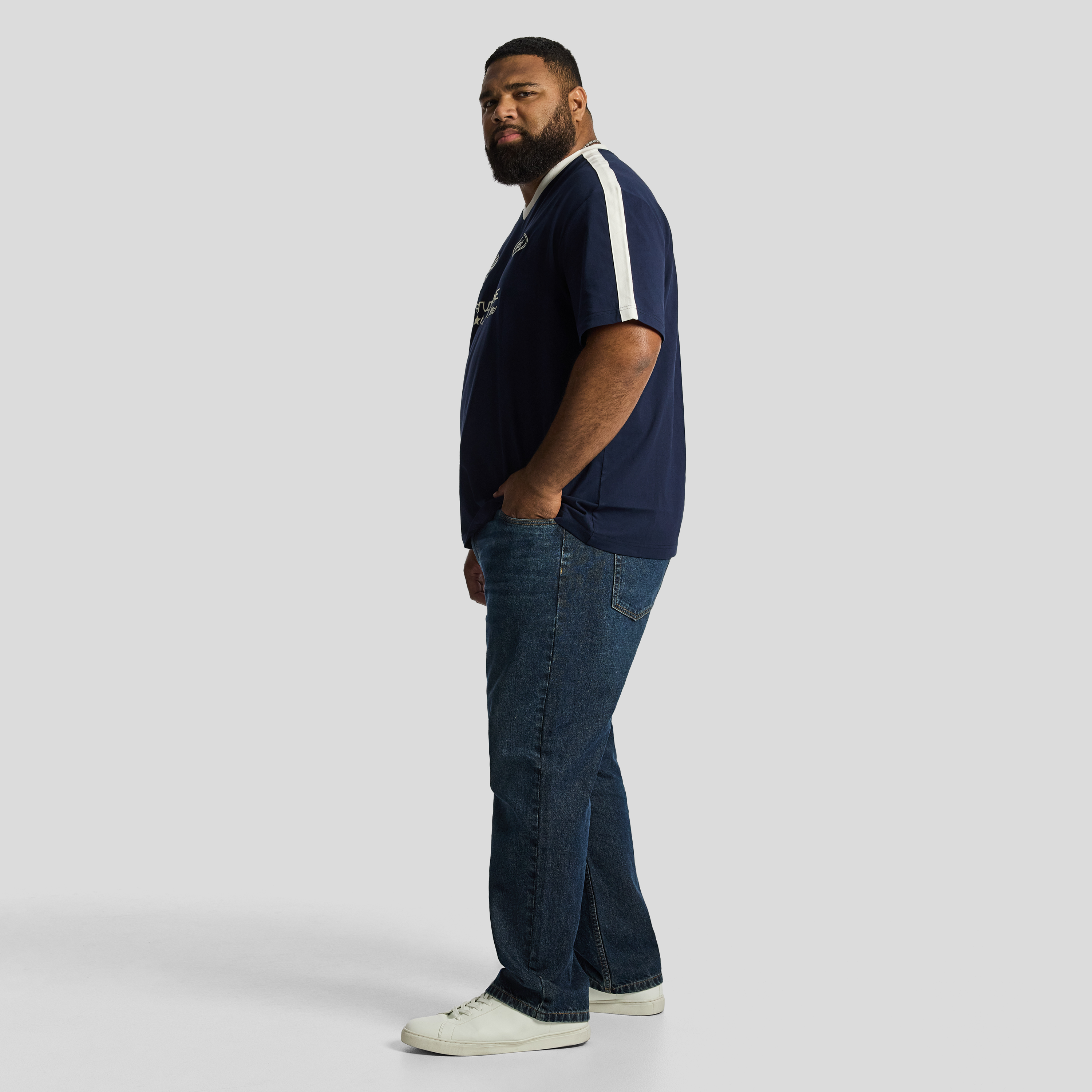Navy Rationale Relaxed Crew Tee