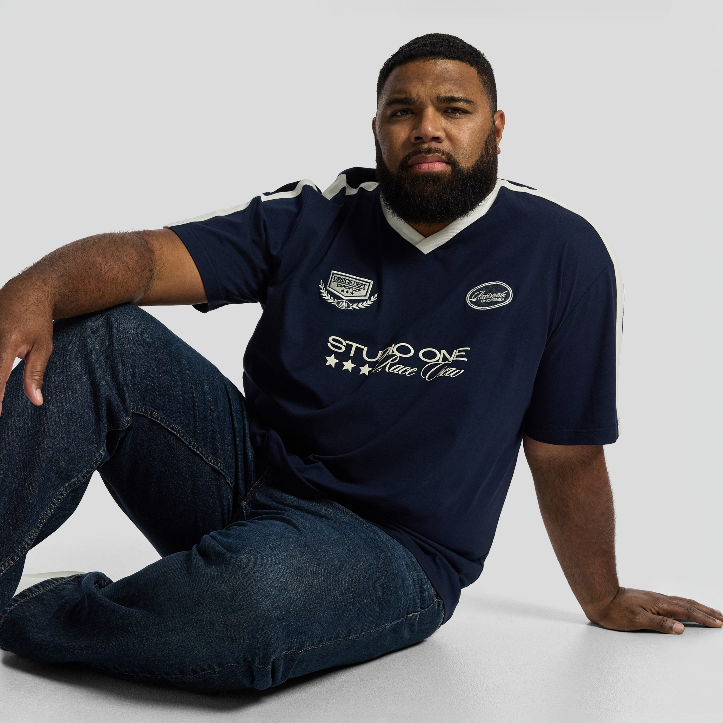 Navy Rationale Relaxed Crew Tee