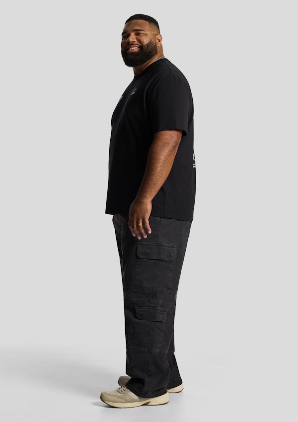 Black Motor Relaxed Crew Tee