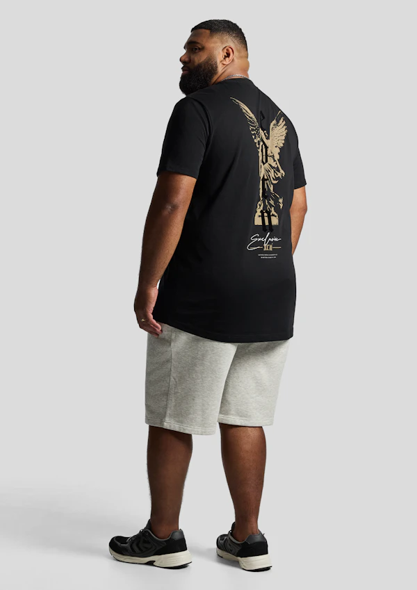 Black Angel Longline Crew Tee