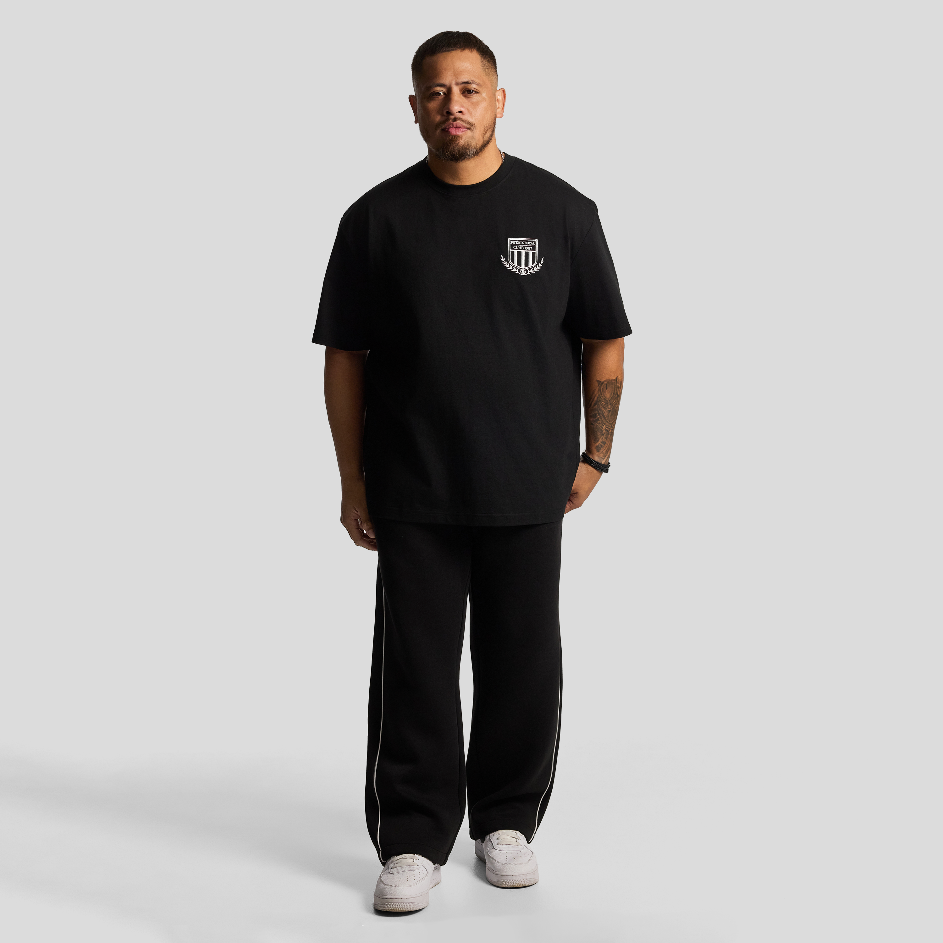 Black Cantona Relaxed Crew Tee