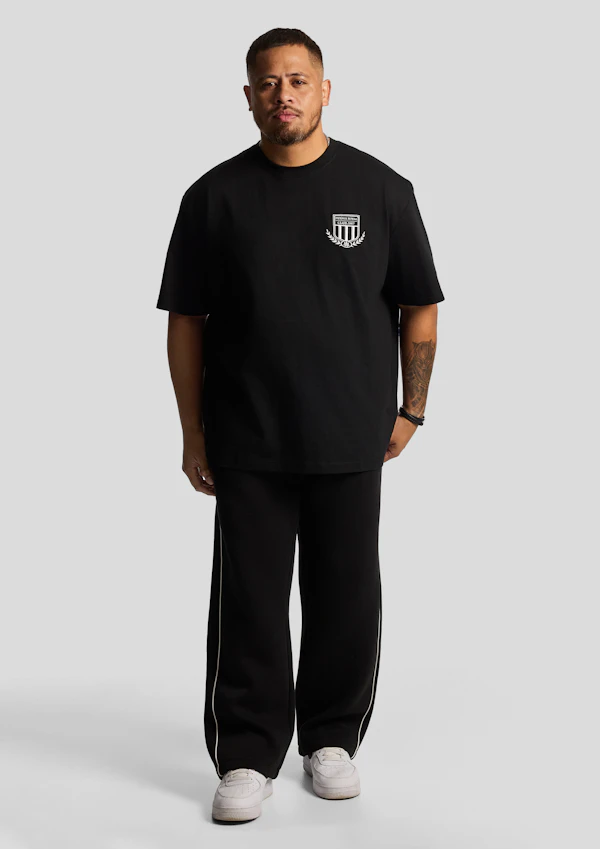 Black Cantona Relaxed Crew Tee