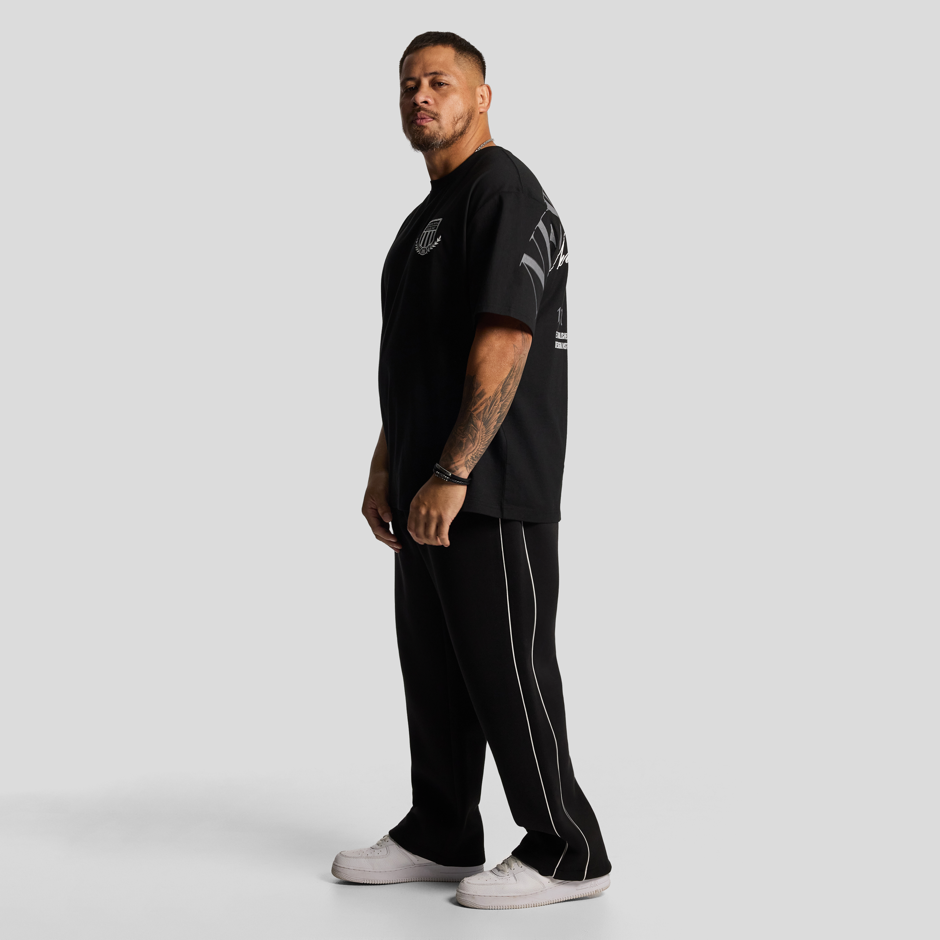 Black Cantona Relaxed Crew Tee