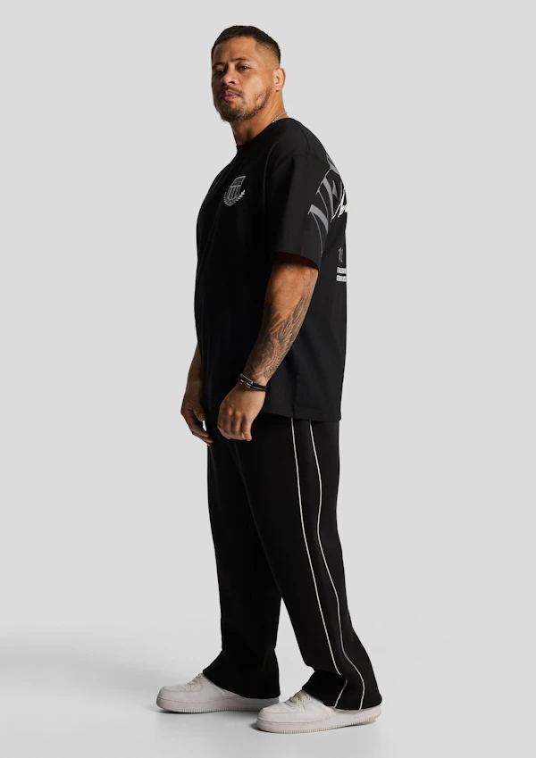 Black Cantona Relaxed Crew Tee