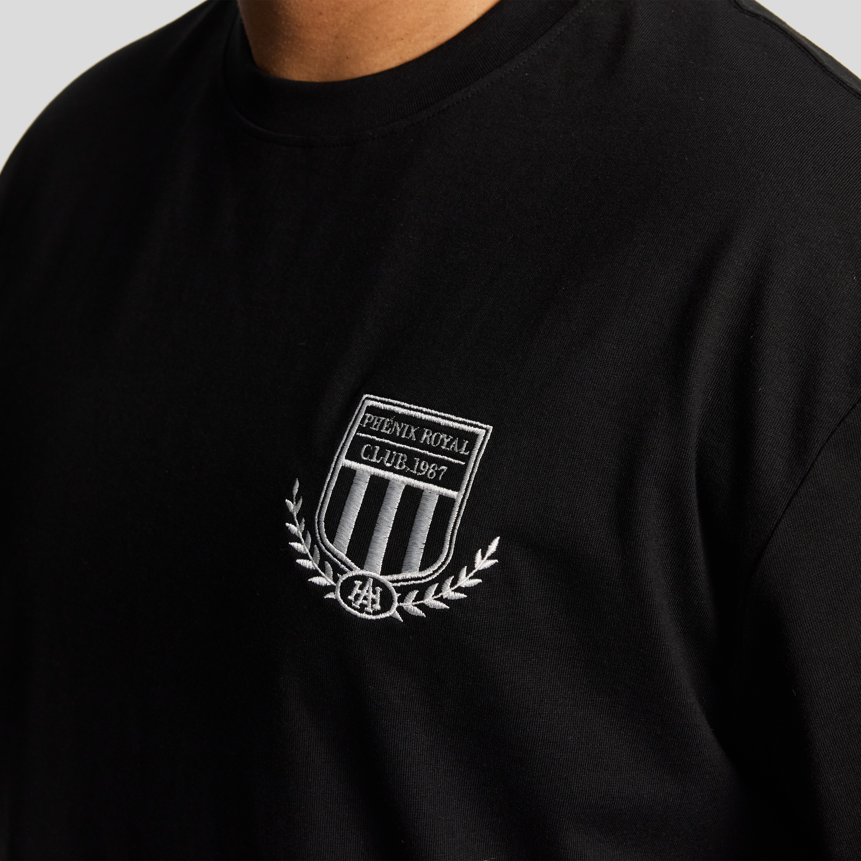 Black Cantona Relaxed Crew Tee
