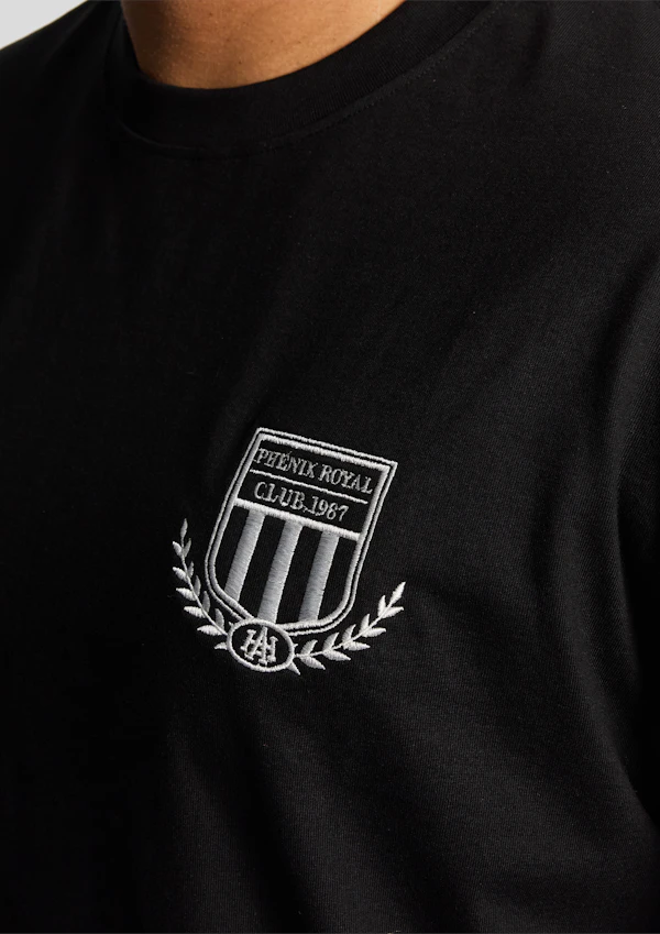 Black Cantona Relaxed Crew Tee