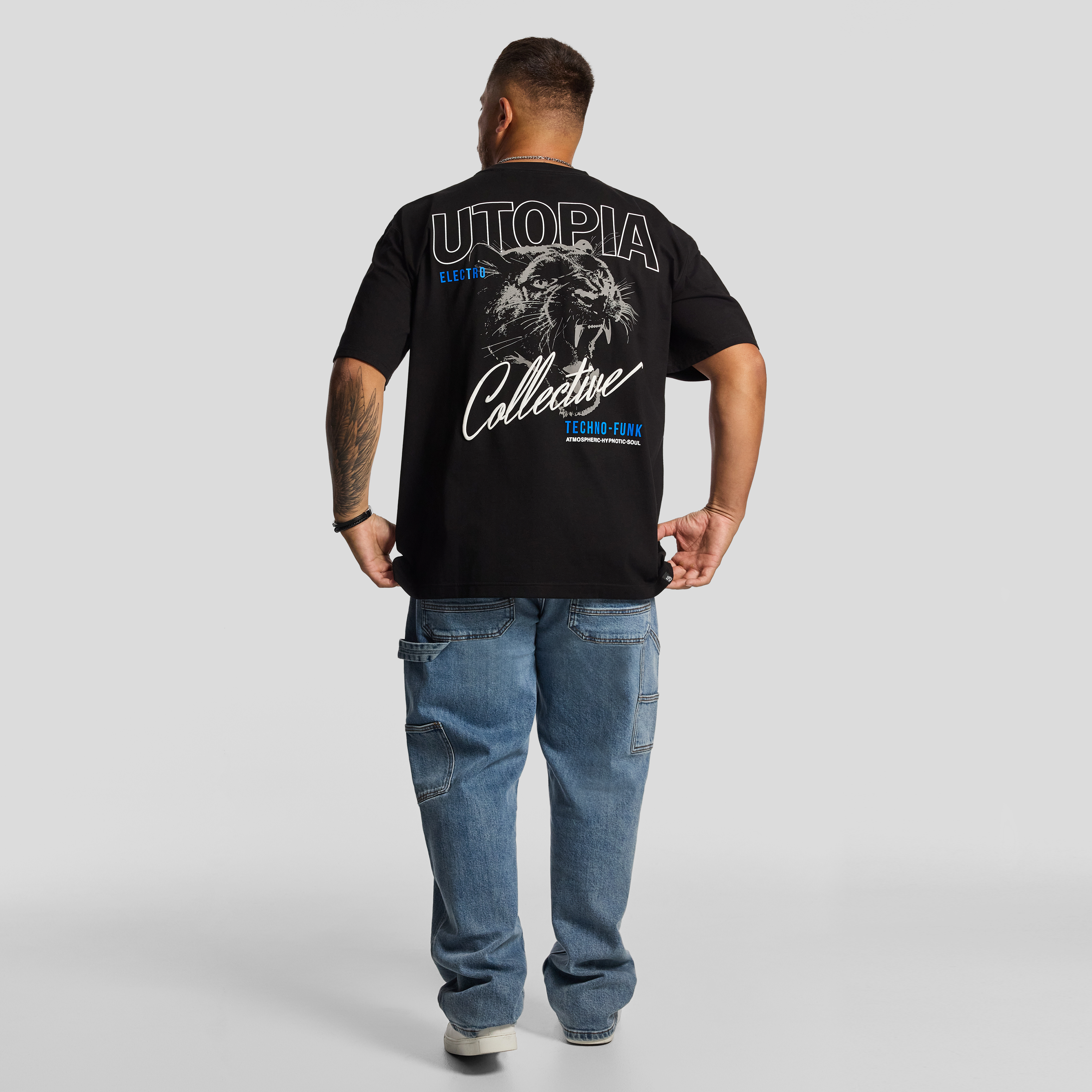 Black Utopia Relaxed Crew Tee