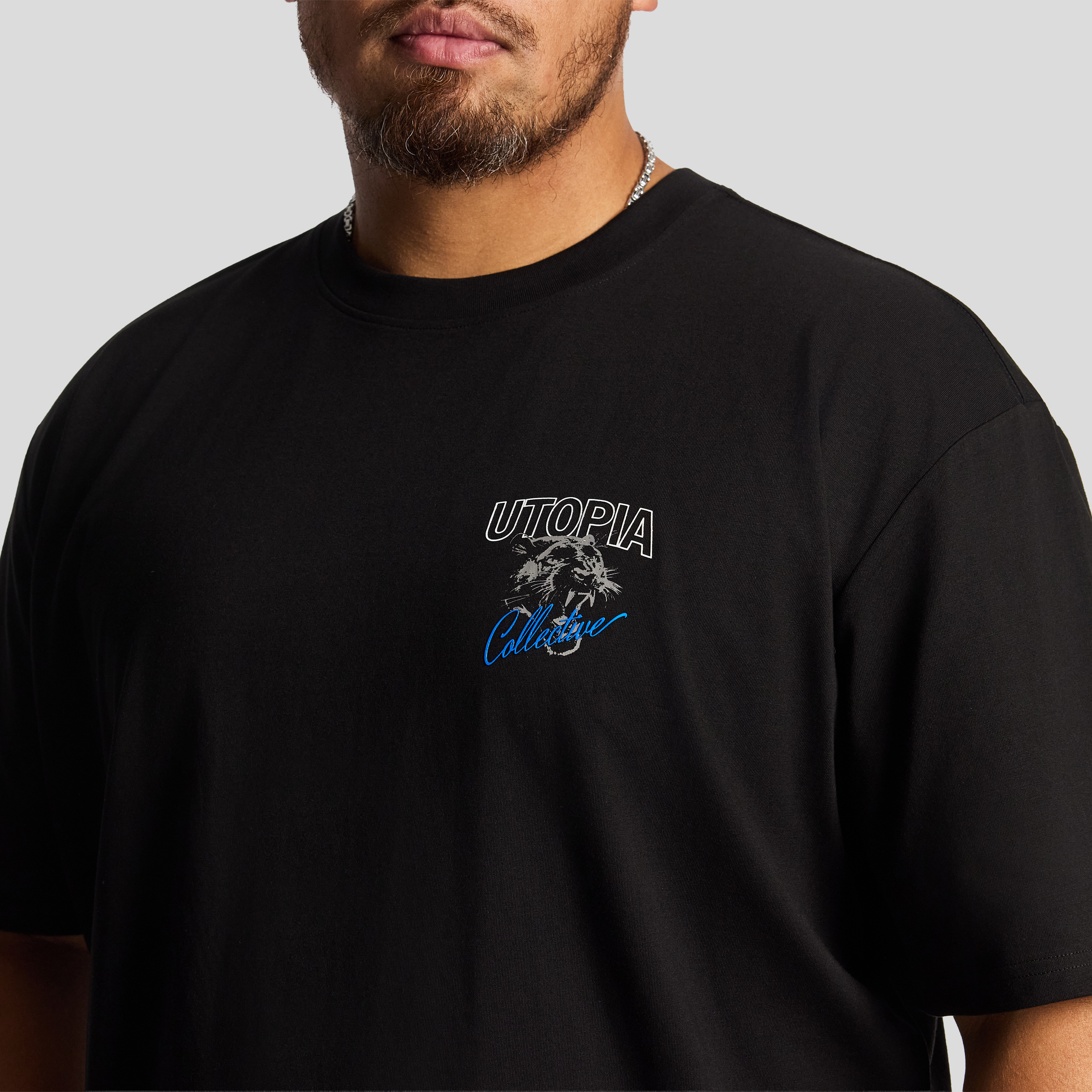 Black Utopia Relaxed Crew Tee