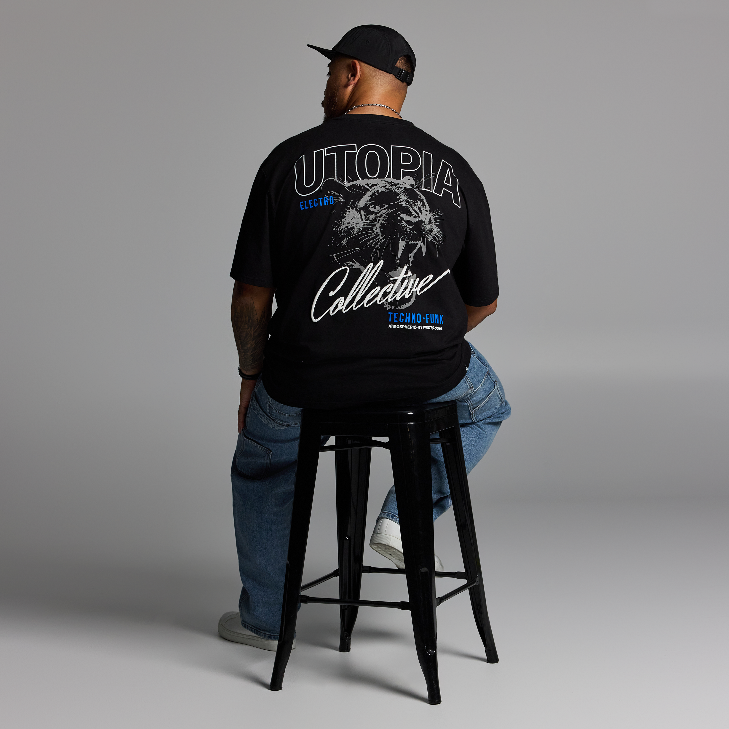 Black Utopia Relaxed Crew Tee
