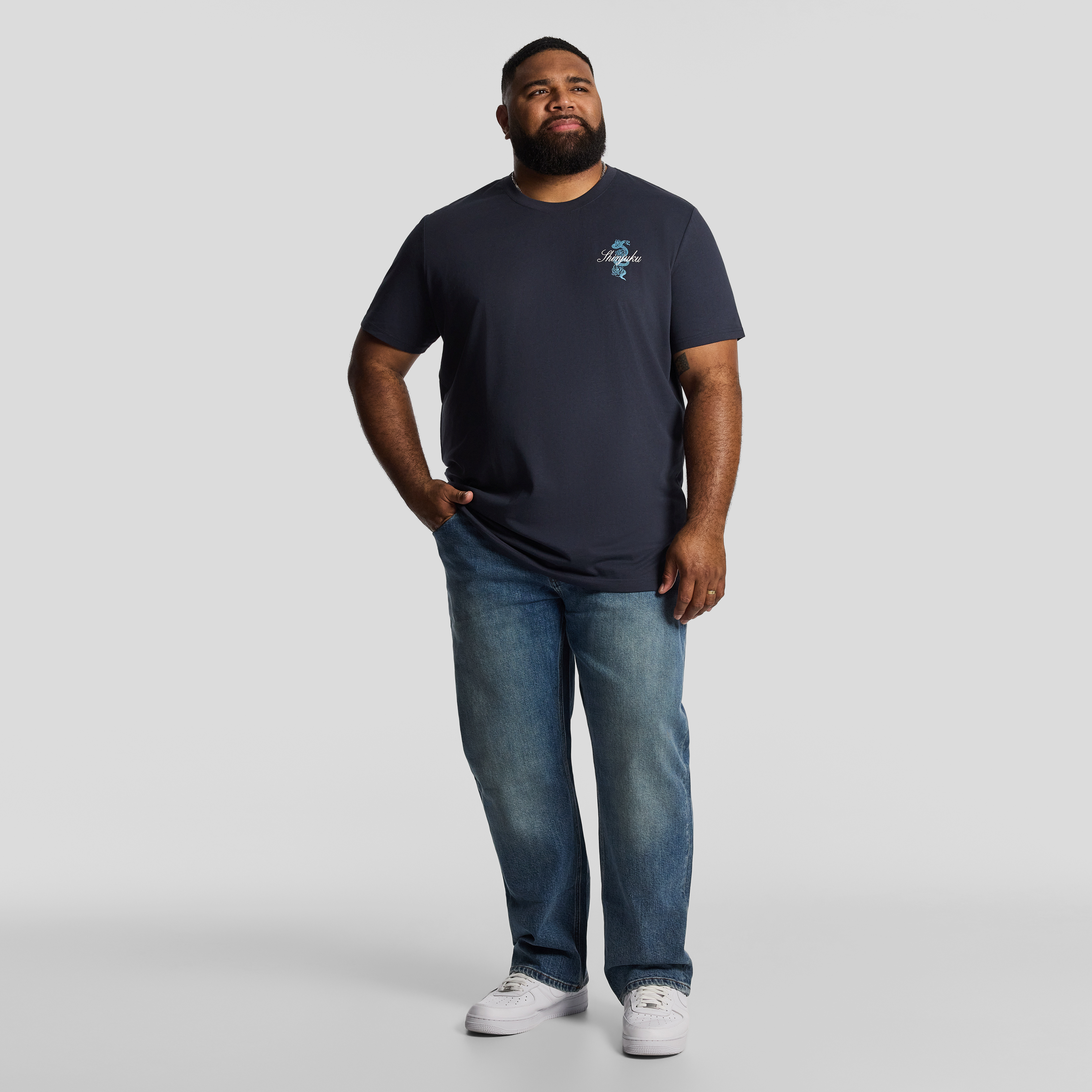 Steel Blue Viper Longline Crew Tee