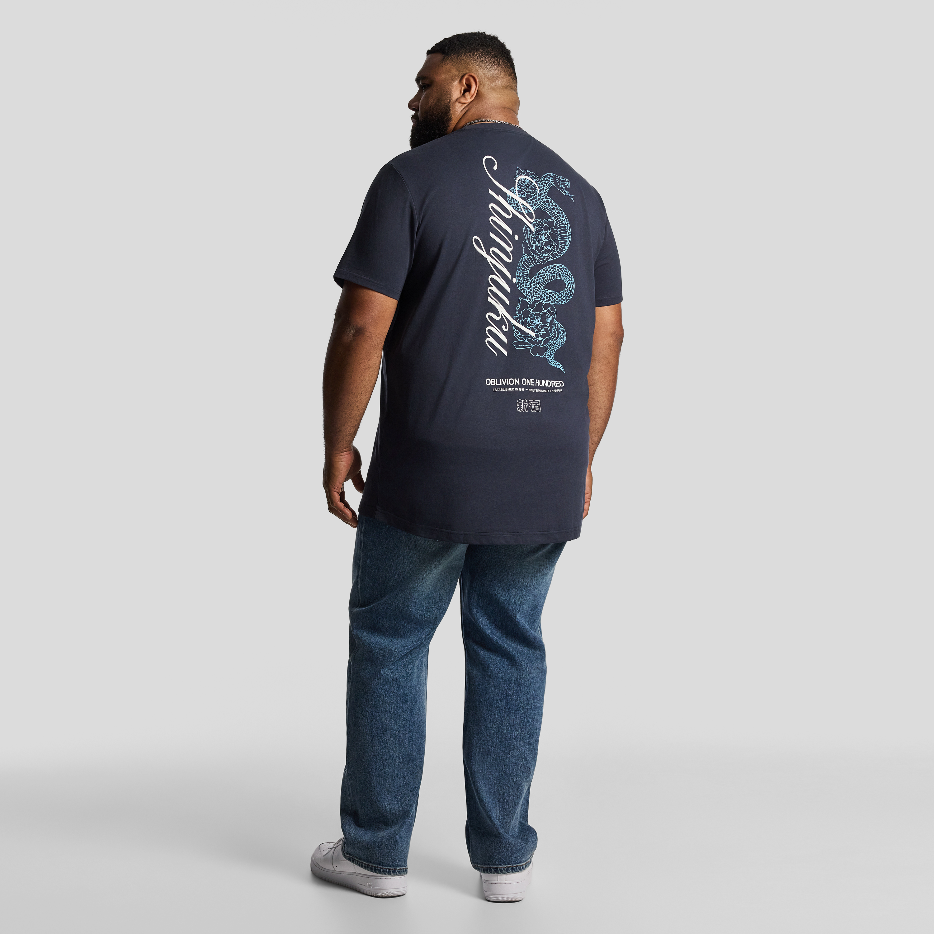 Steel Blue Viper Longline Crew Tee