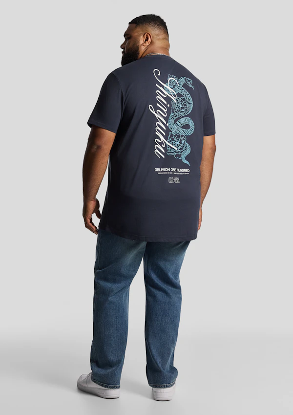 Steel Blue Viper Longline Crew Tee